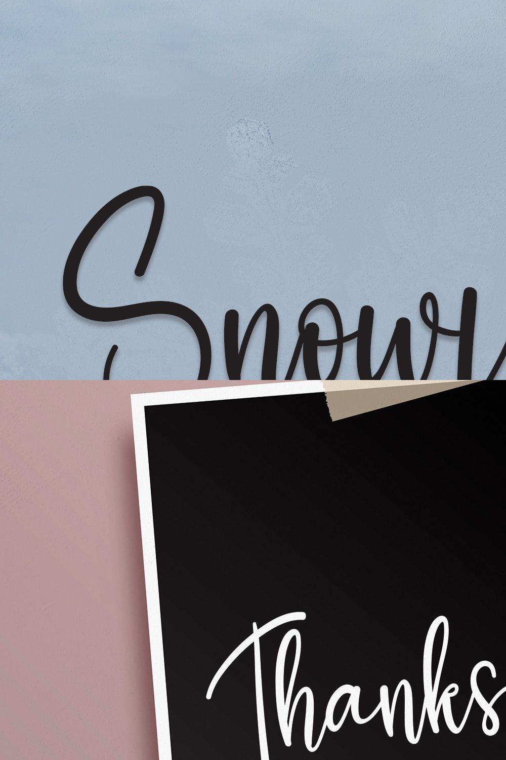 Snowflake | Script Font pinterest preview image.