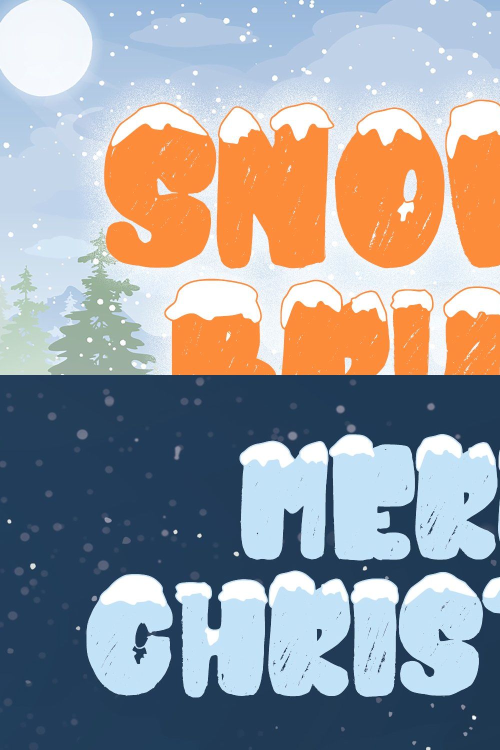 Snowky Brush pinterest preview image.