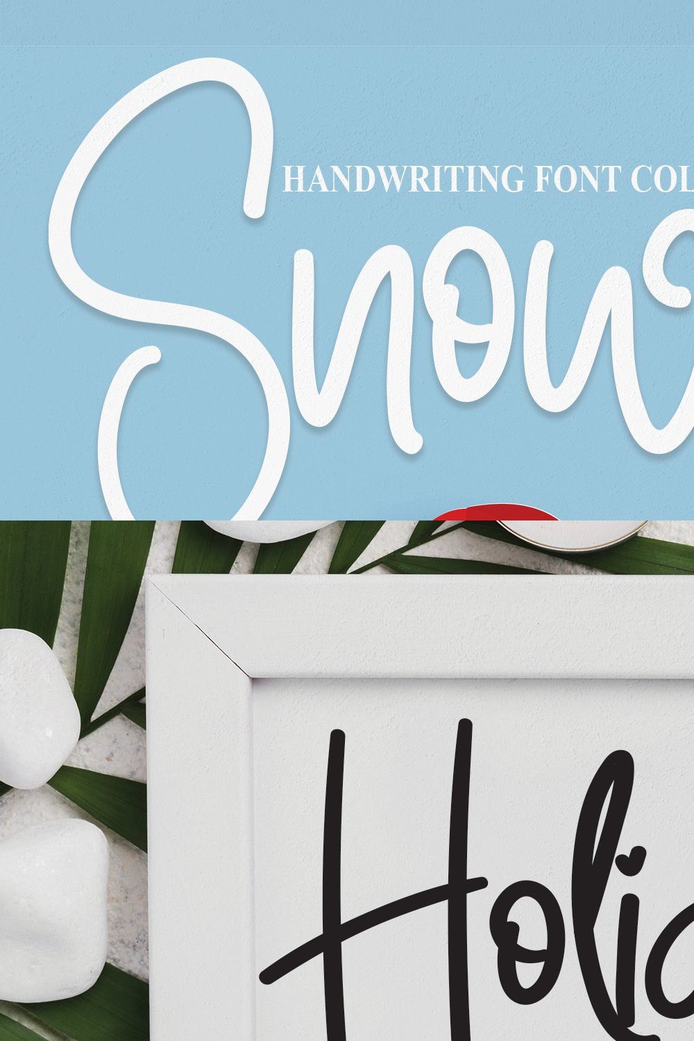 Snowman | Script Font pinterest preview image.