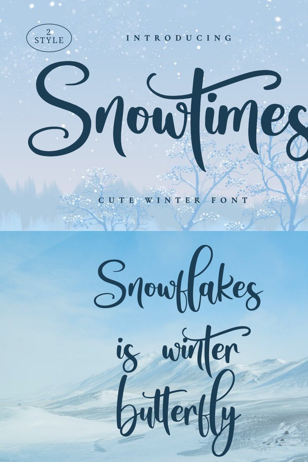 Snowtimes | A Bouncy Handwritten pinterest preview image.