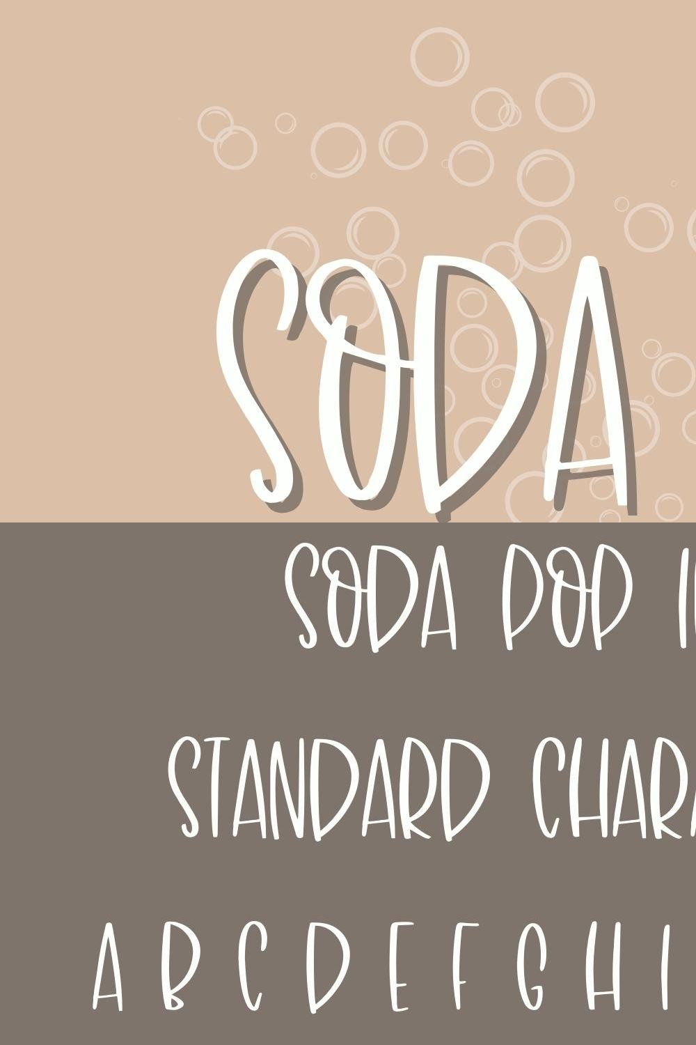 Soda Pop, Fun Handwritten Font pinterest preview image.