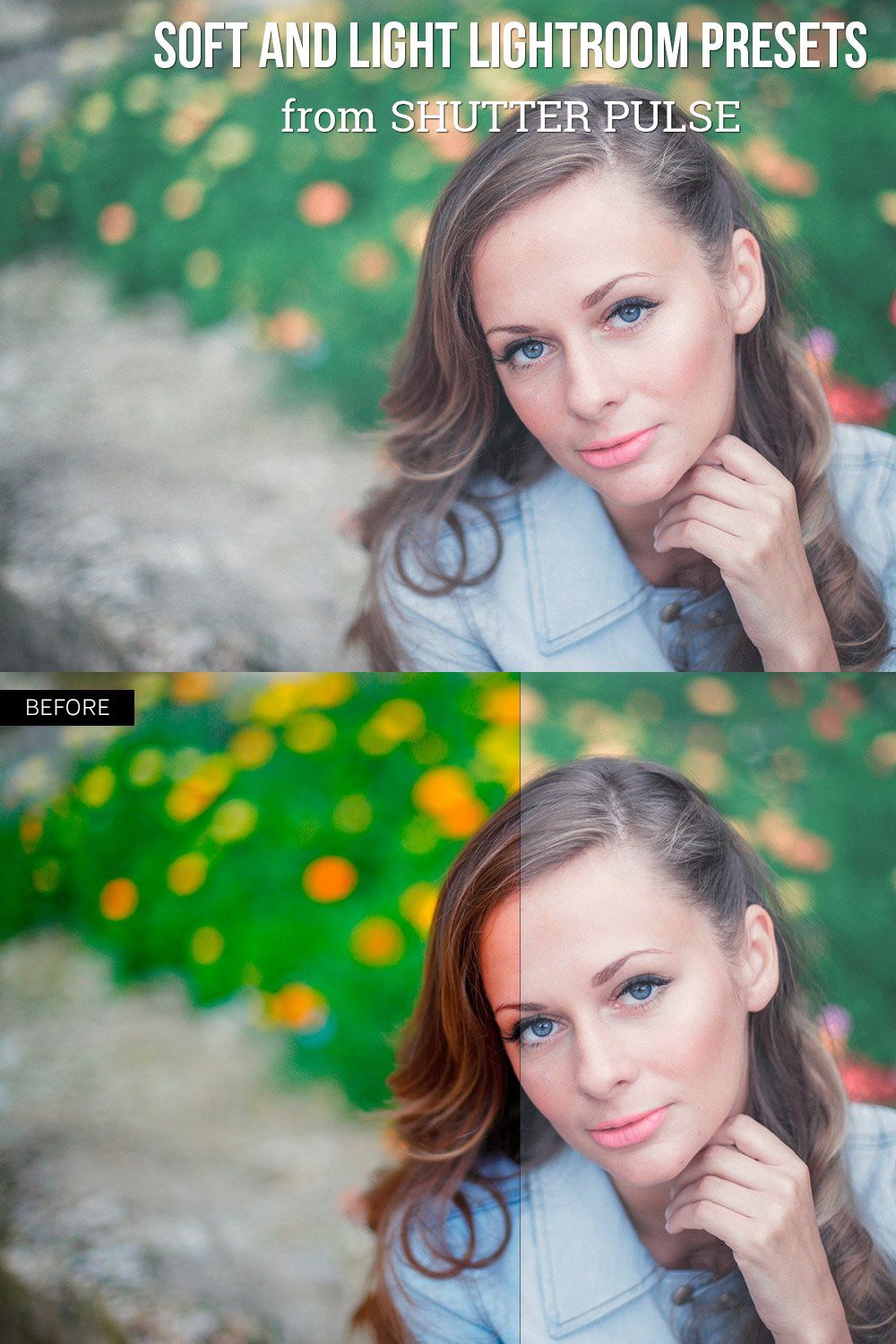 Soft and Light Lightroom Presets pinterest preview image.