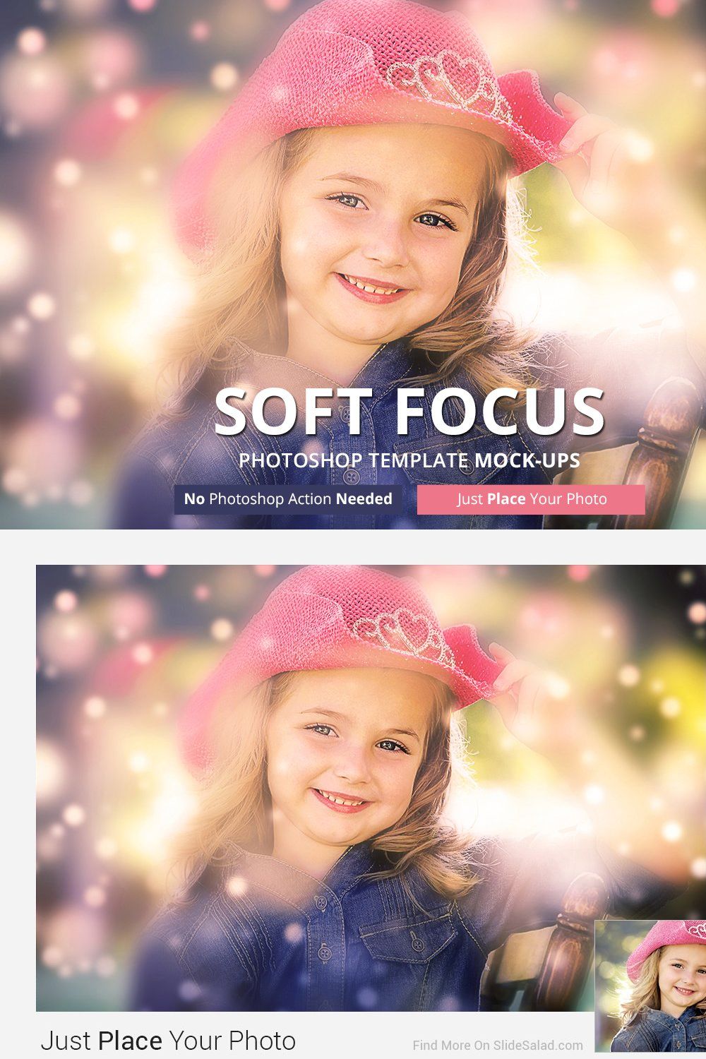 Soft Focus Photoshop Mockups pinterest preview image.
