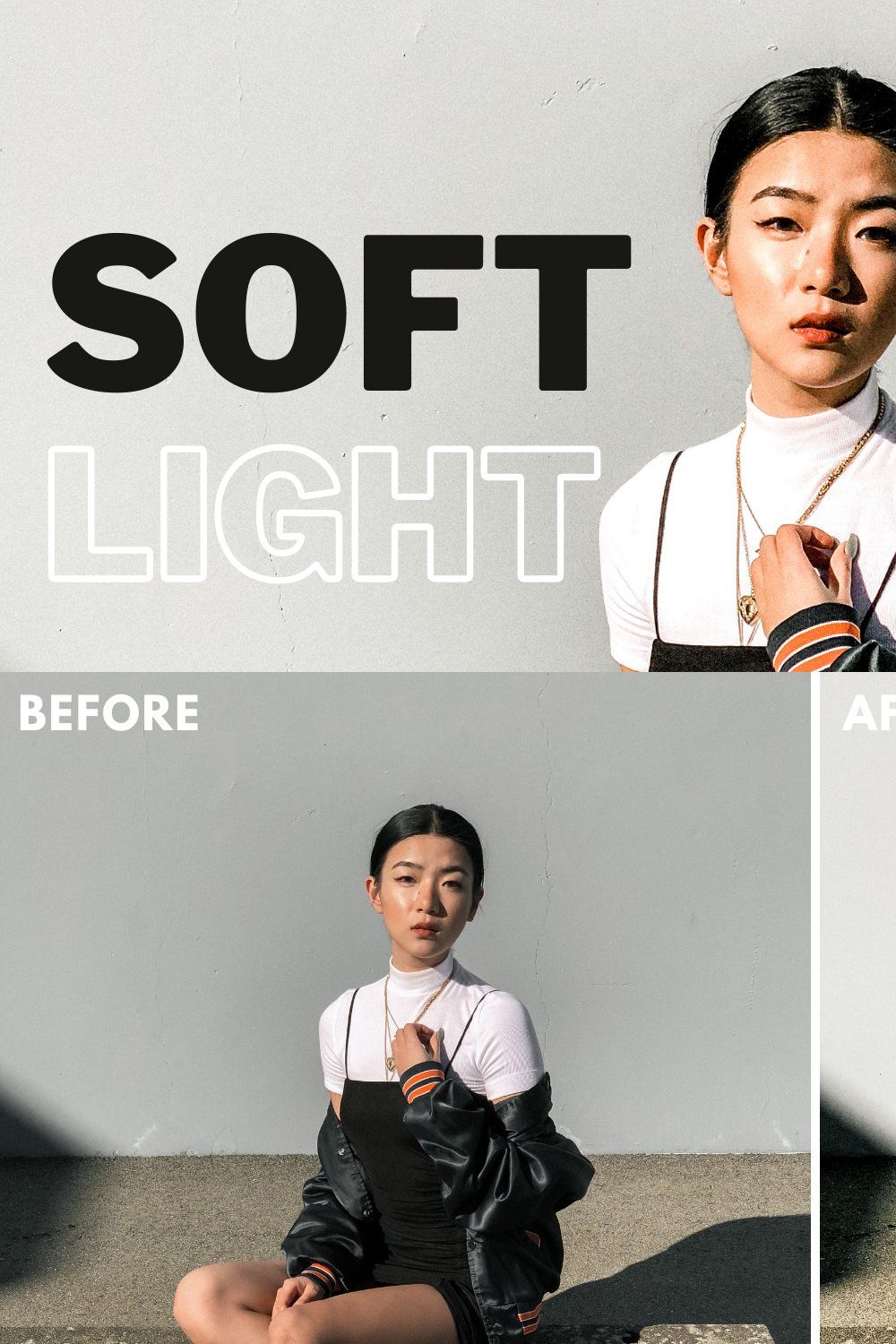 Soft Light Lightroom Presets pinterest preview image.