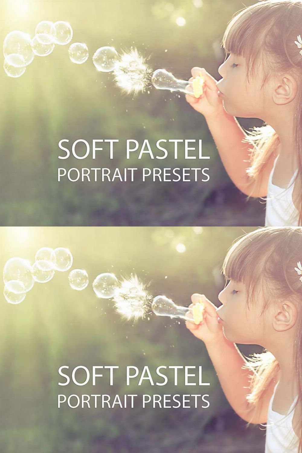Soft Pastel Portrait Presets pinterest preview image.