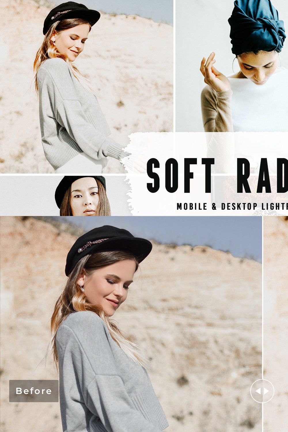 Soft Radiance Pro Lightroom Presets pinterest preview image.