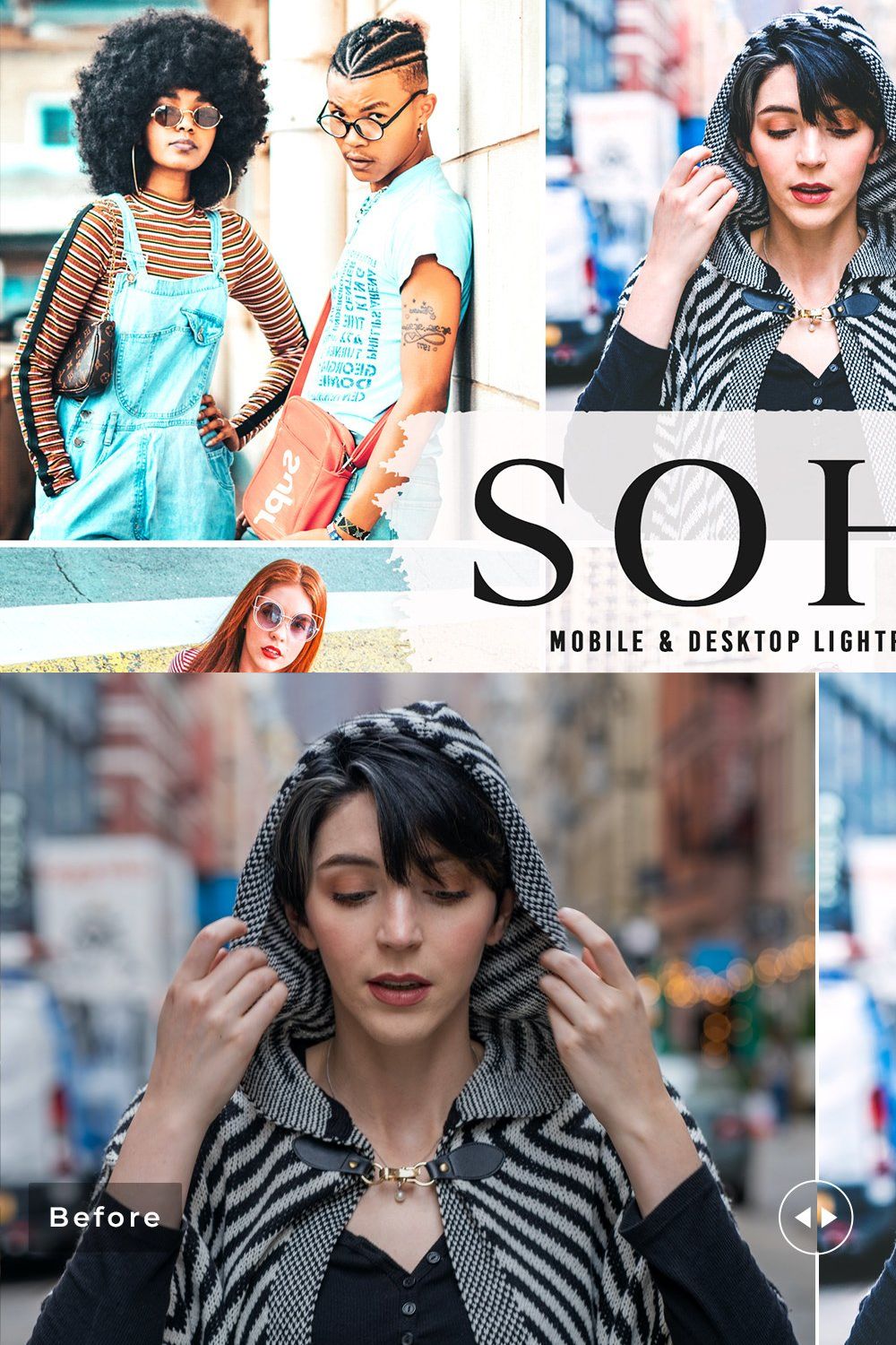 Soho Pro Lightroom Presets pinterest preview image.