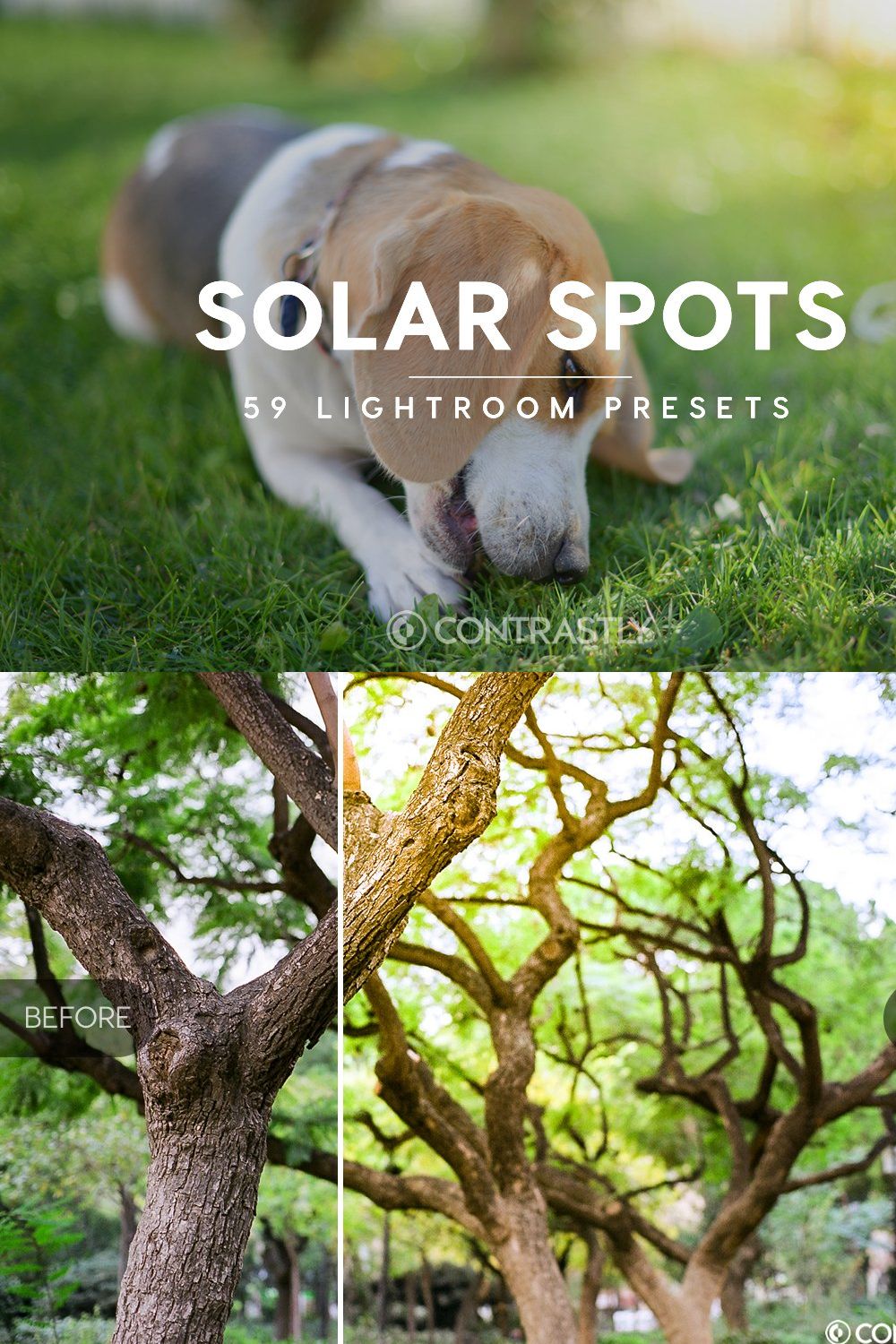 Solar Spots Lightroom Presets pinterest preview image.