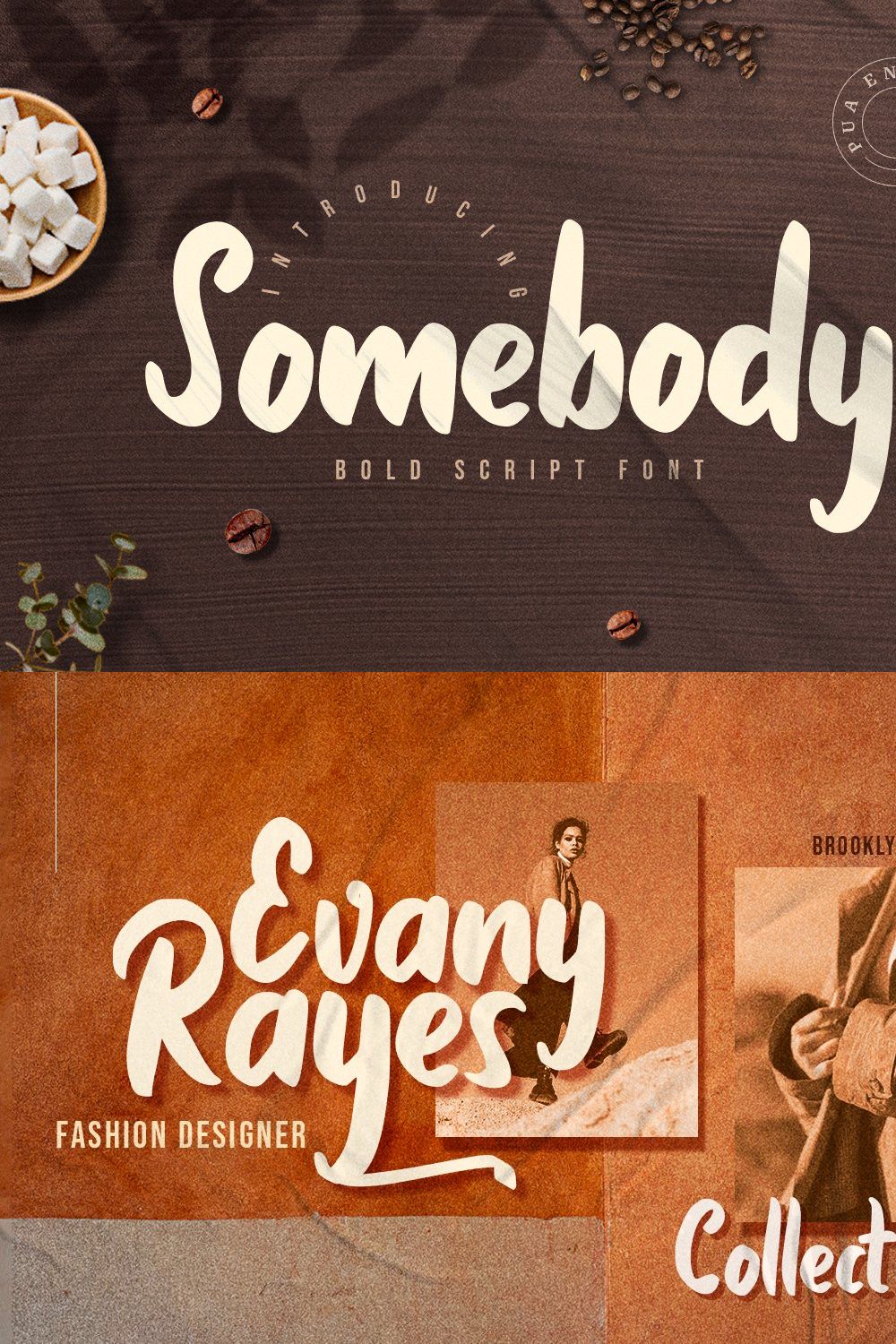 Somebody - Bold Script Font pinterest preview image.