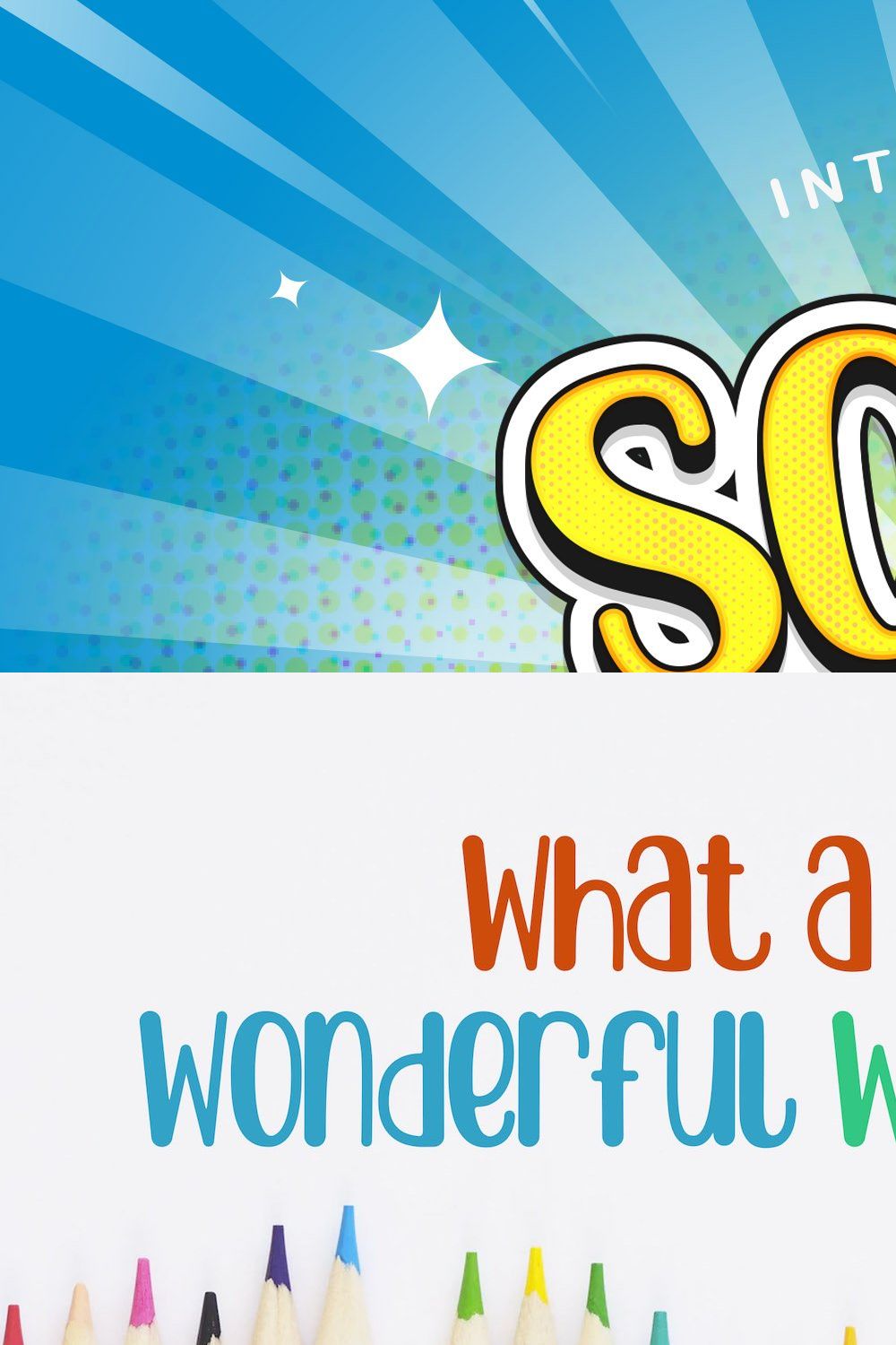 Sonya Cute - Playful Display Font pinterest preview image.