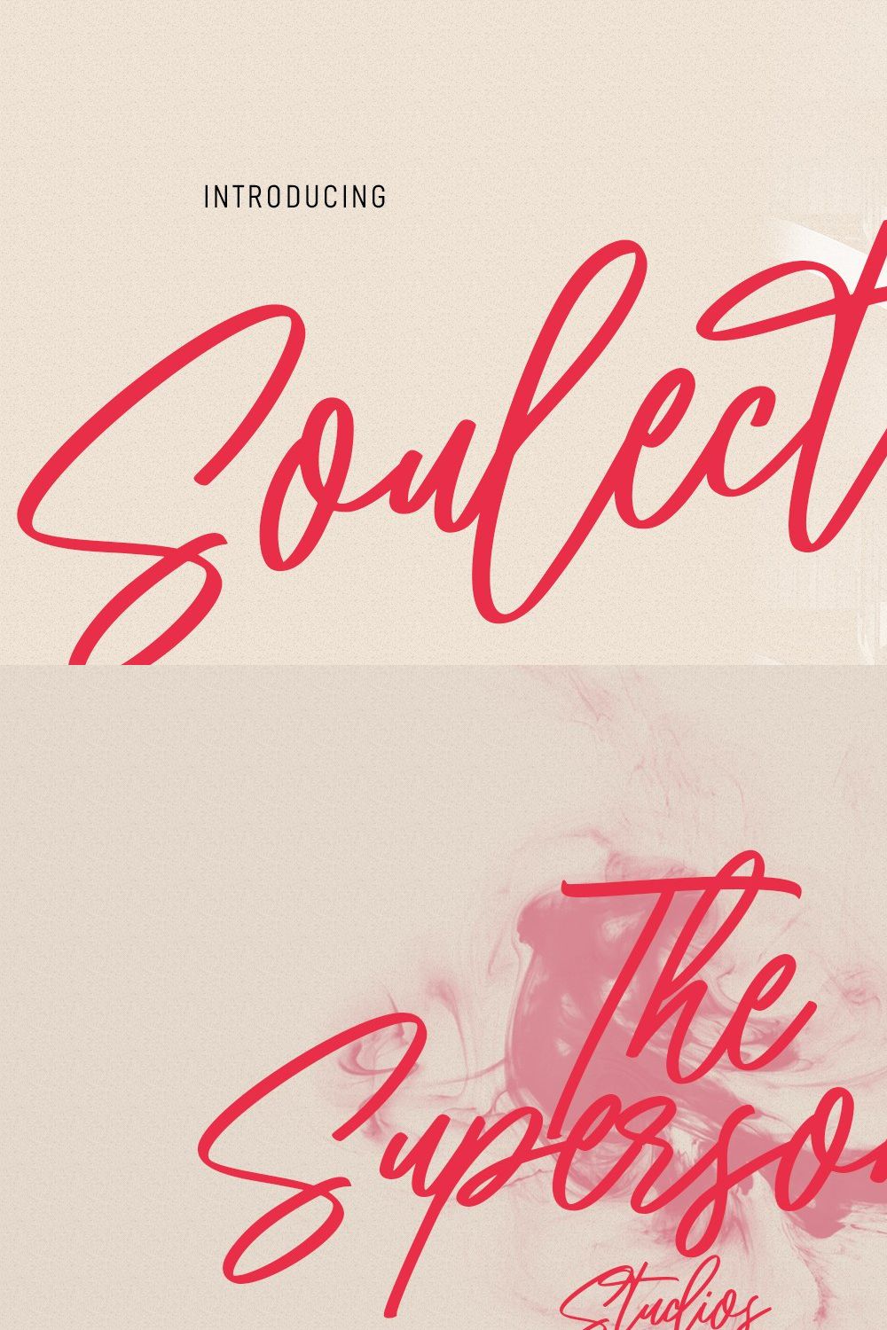 Soulections Script Font pinterest preview image.