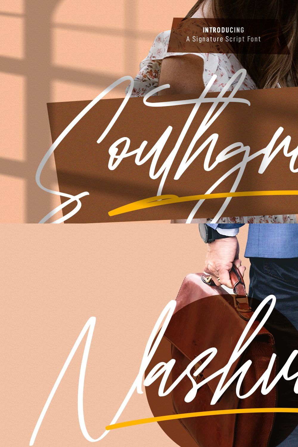 South Great Signature Script Font pinterest preview image.