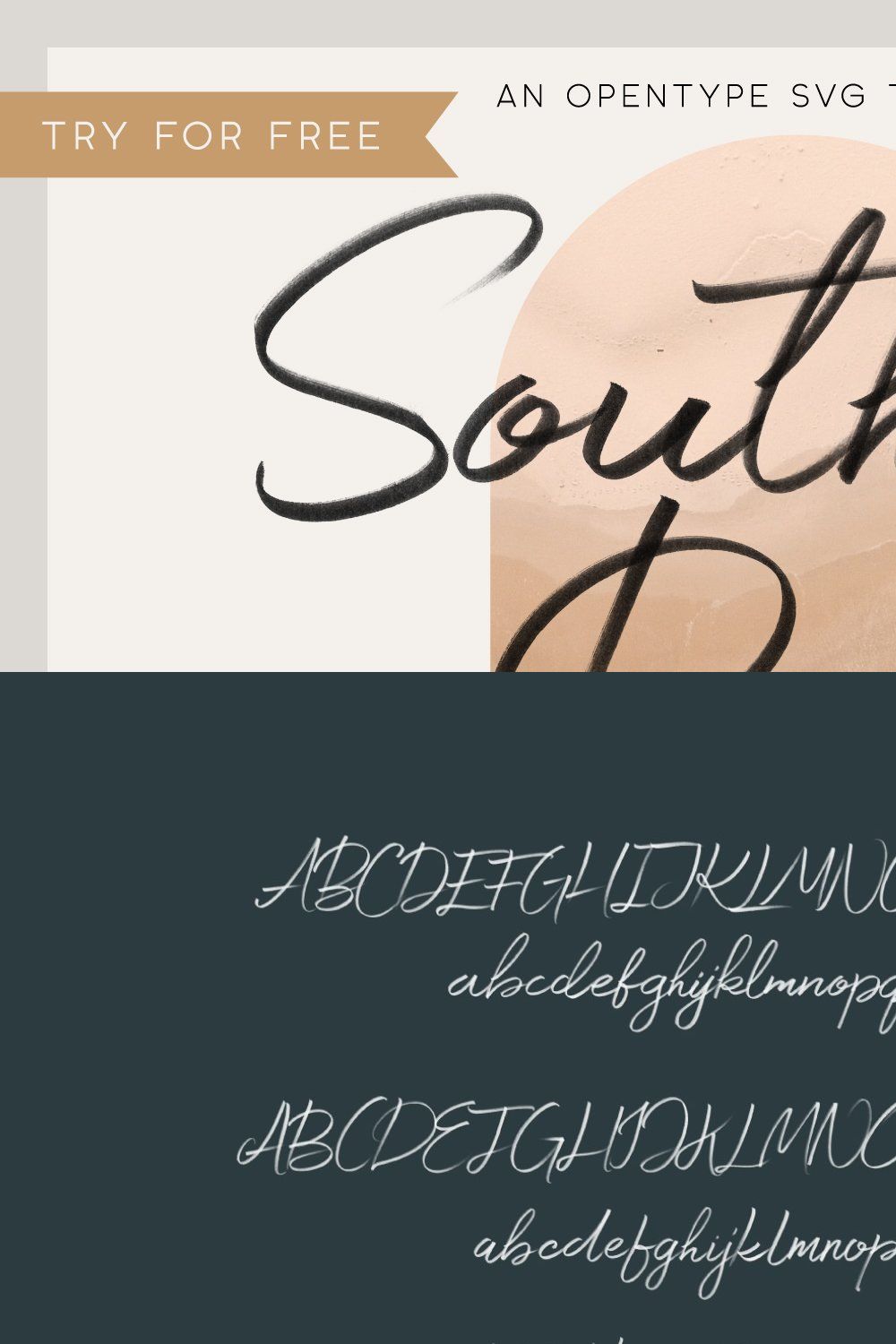 Southern Bay - Opentype SVG Typeface pinterest preview image.