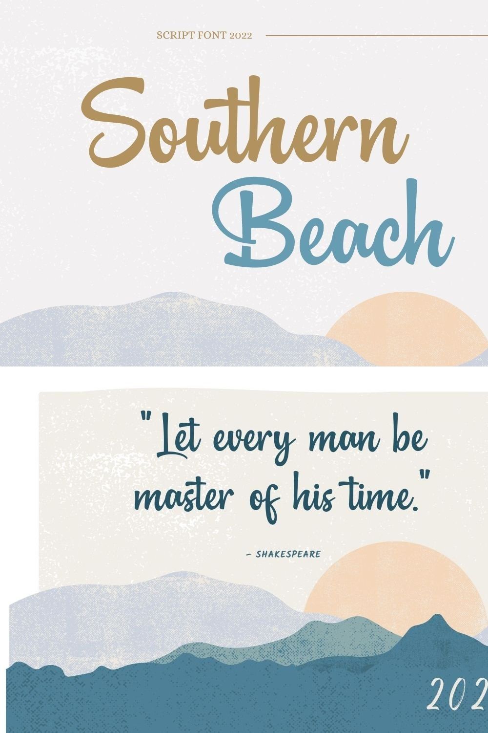 Southern Beach - Script Font pinterest preview image.