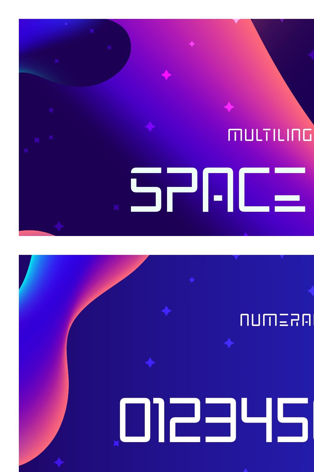 Space Age Font pinterest preview image.