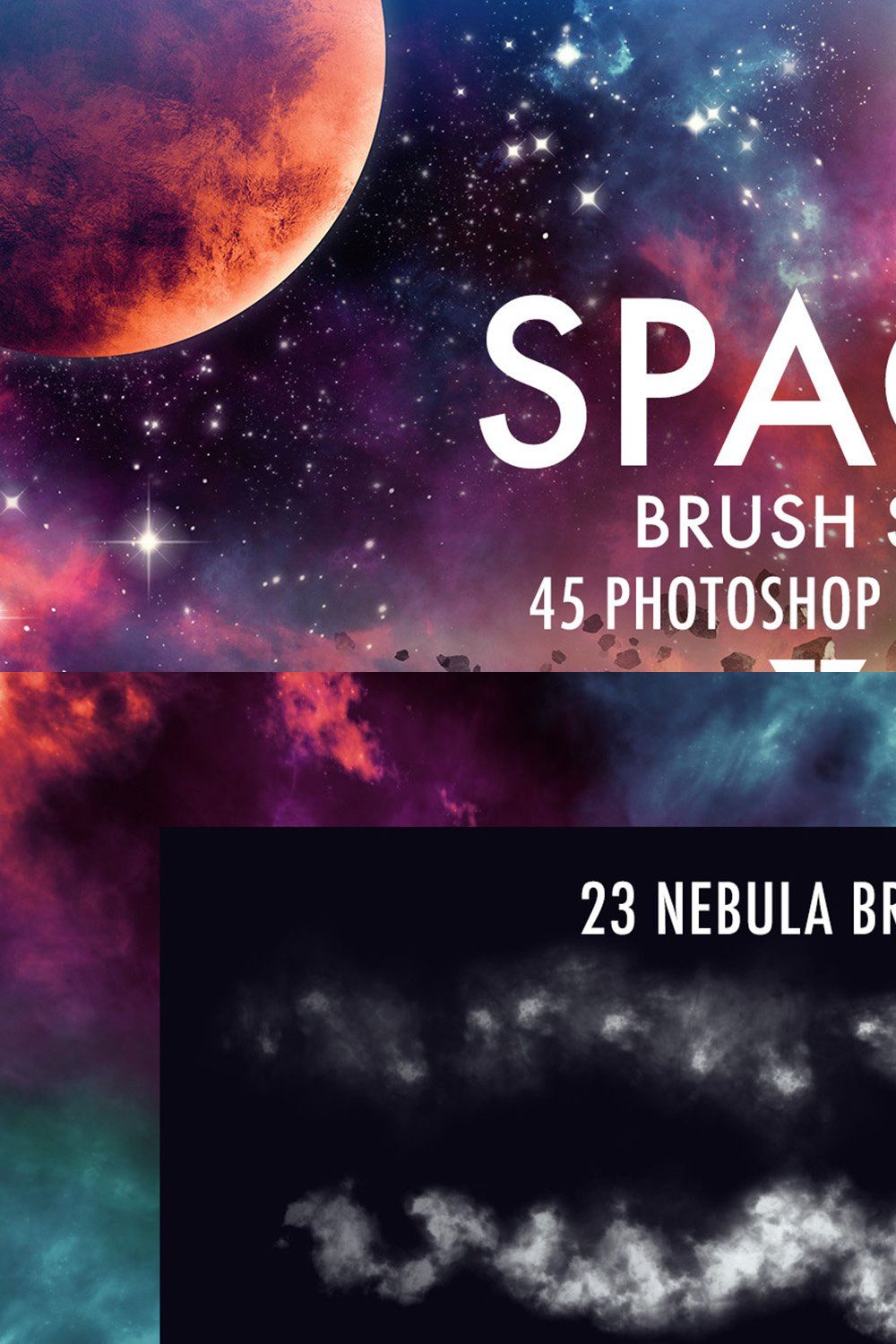 Space Brush Set pinterest preview image.