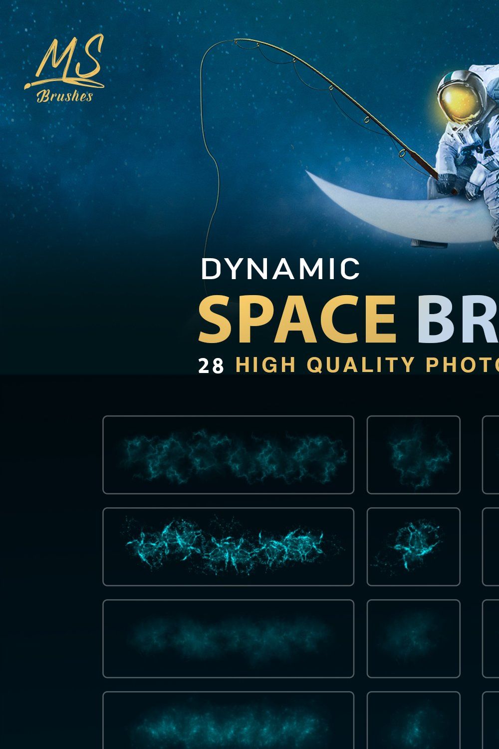 Space Brushes pinterest preview image.