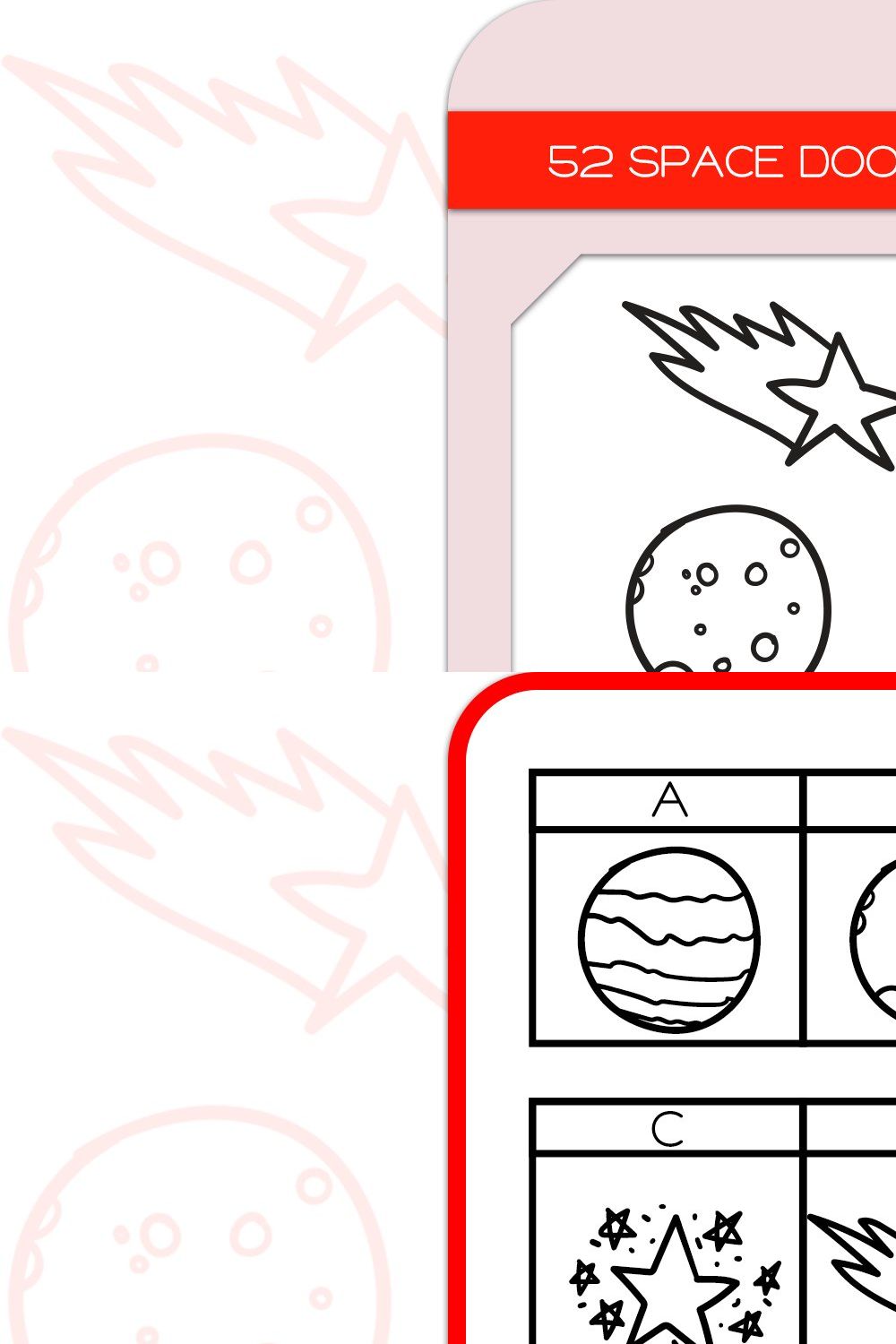 Space Doodles - Dingbats Font pinterest preview image.