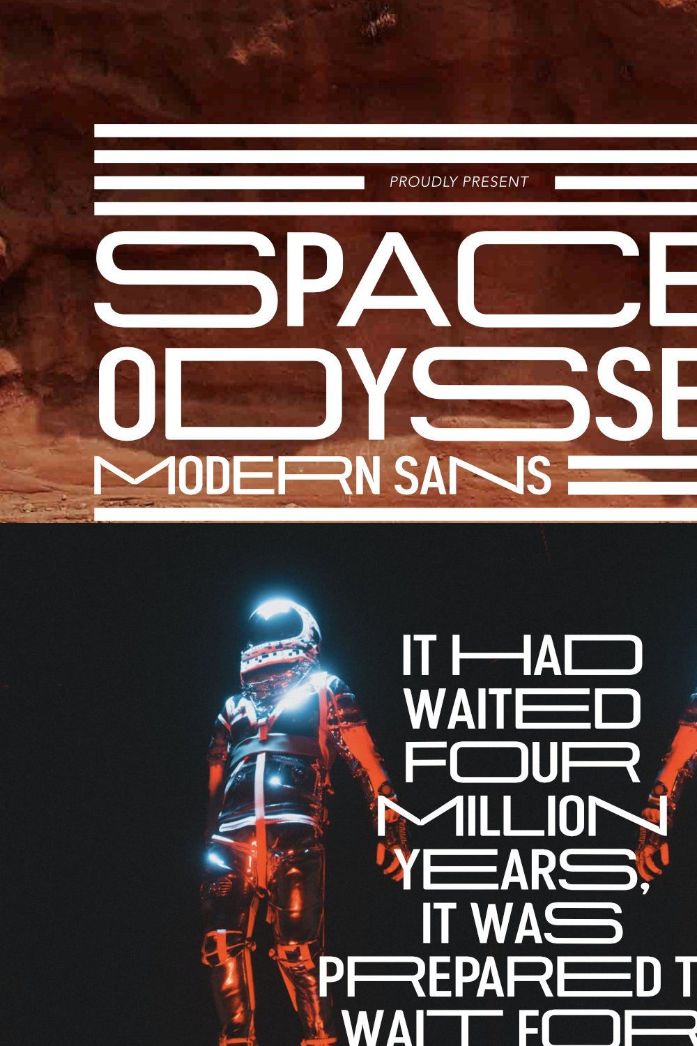 Space Odyssey -  Modern Sans pinterest preview image.