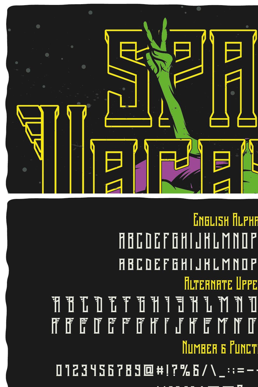 Space Vacation layered font pinterest preview image.