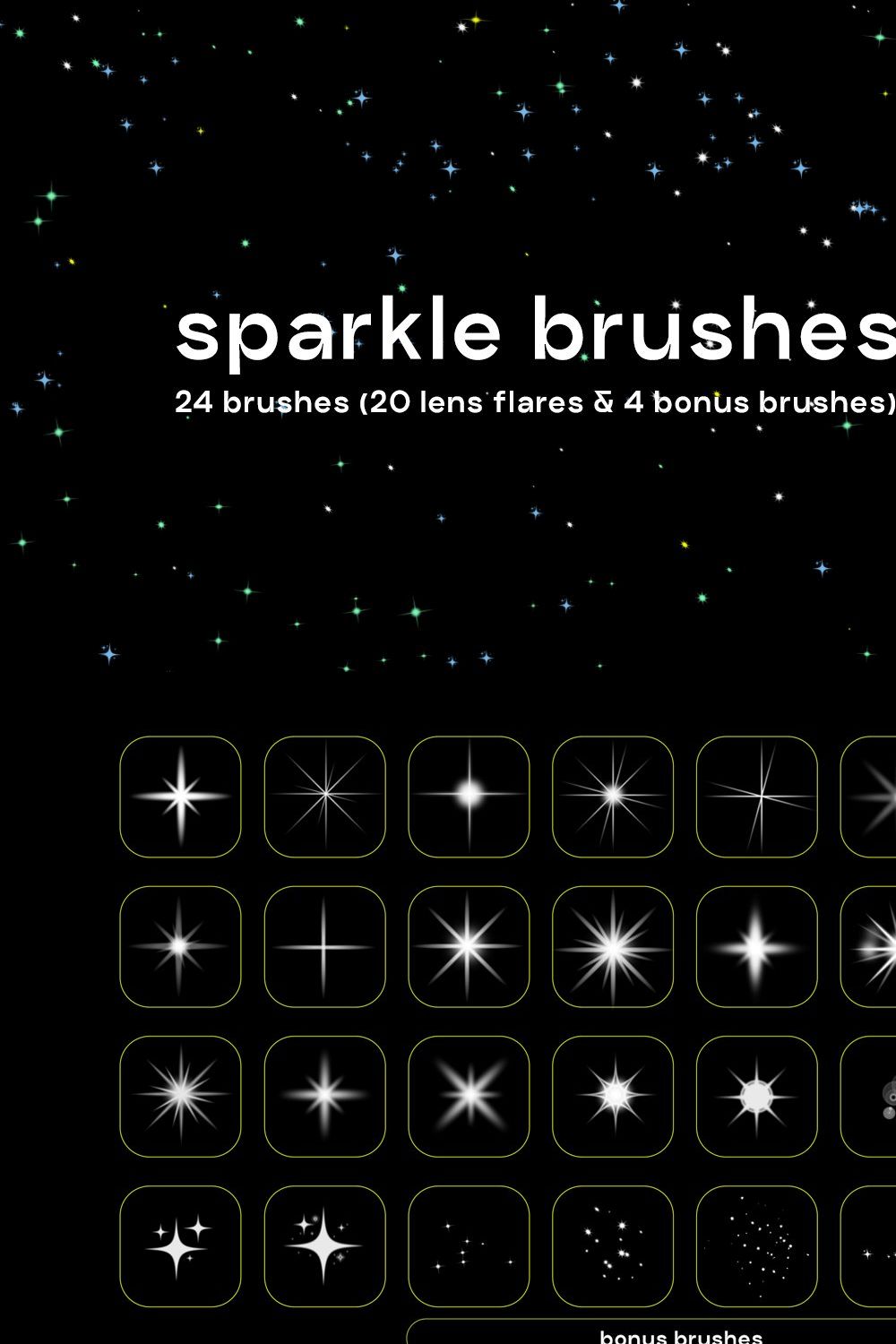 SPARKLE - BRUSHES FOR PHOTOSHOP pinterest preview image.