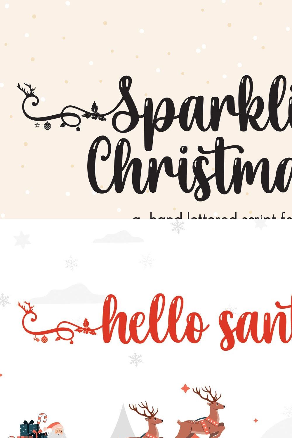 Sparkling Christmas pinterest preview image.