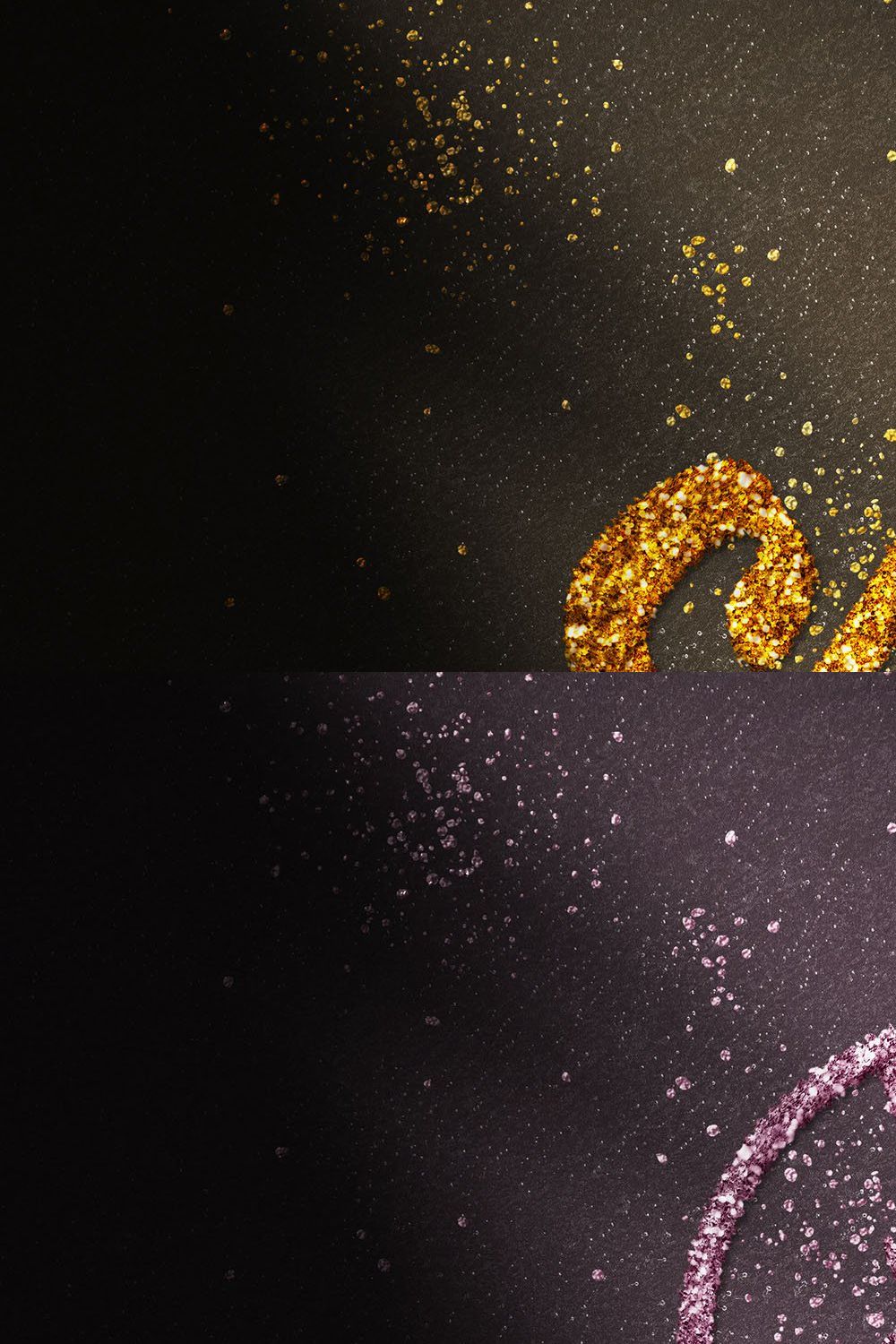 Sparkling Glitter Text Effect pinterest preview image.