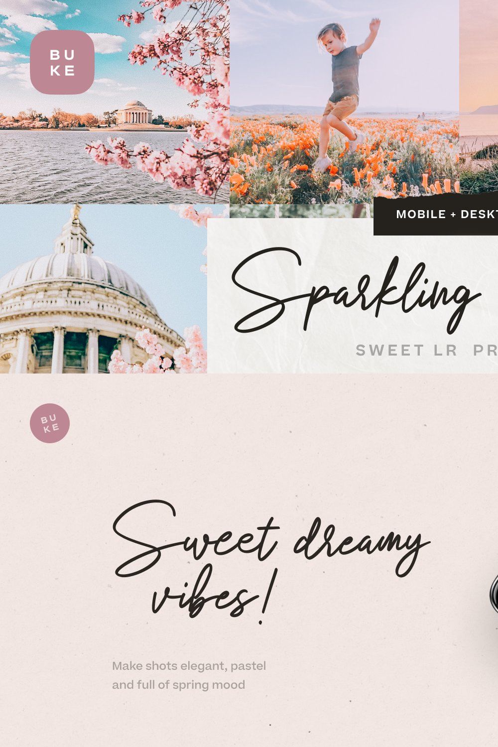 Sparkling Spring – 10 LR Presets pinterest preview image.