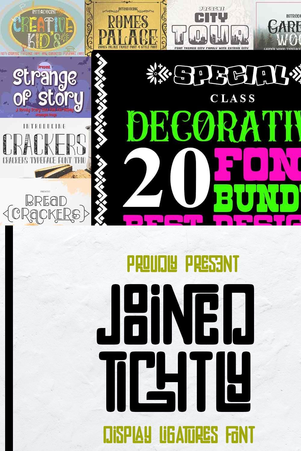 Special Collection 20 Font Bundle pinterest preview image.