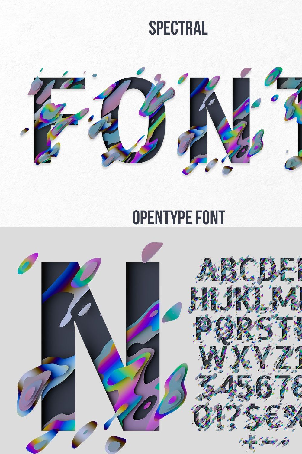 Spectral Font pinterest preview image.