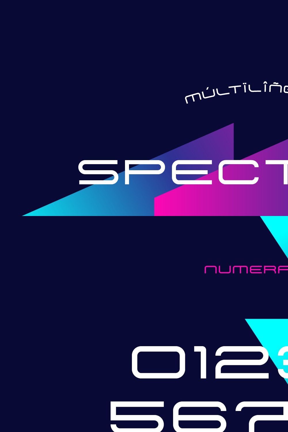 Spectron Futuristic Font pinterest preview image.