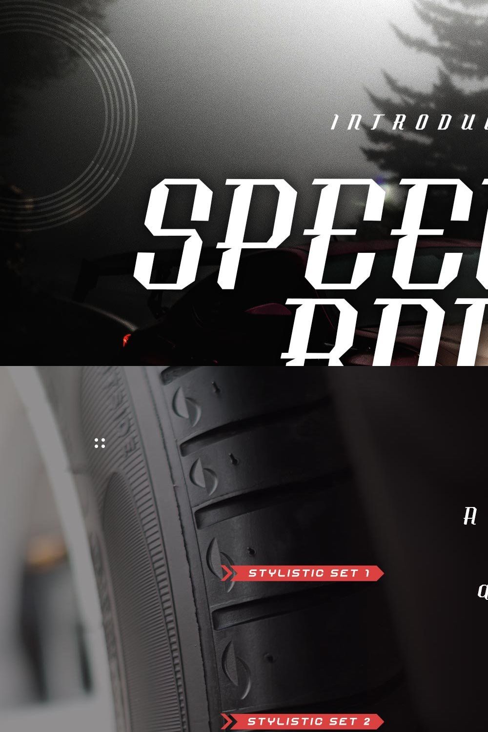 Speed of Race Typeface pinterest preview image.