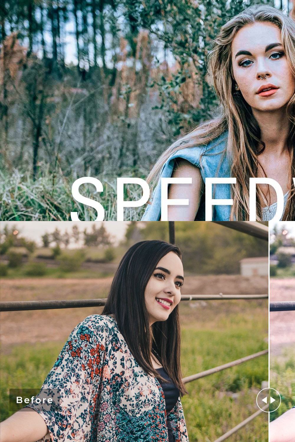 Speedwell Pro Lightroom Presets pinterest preview image.