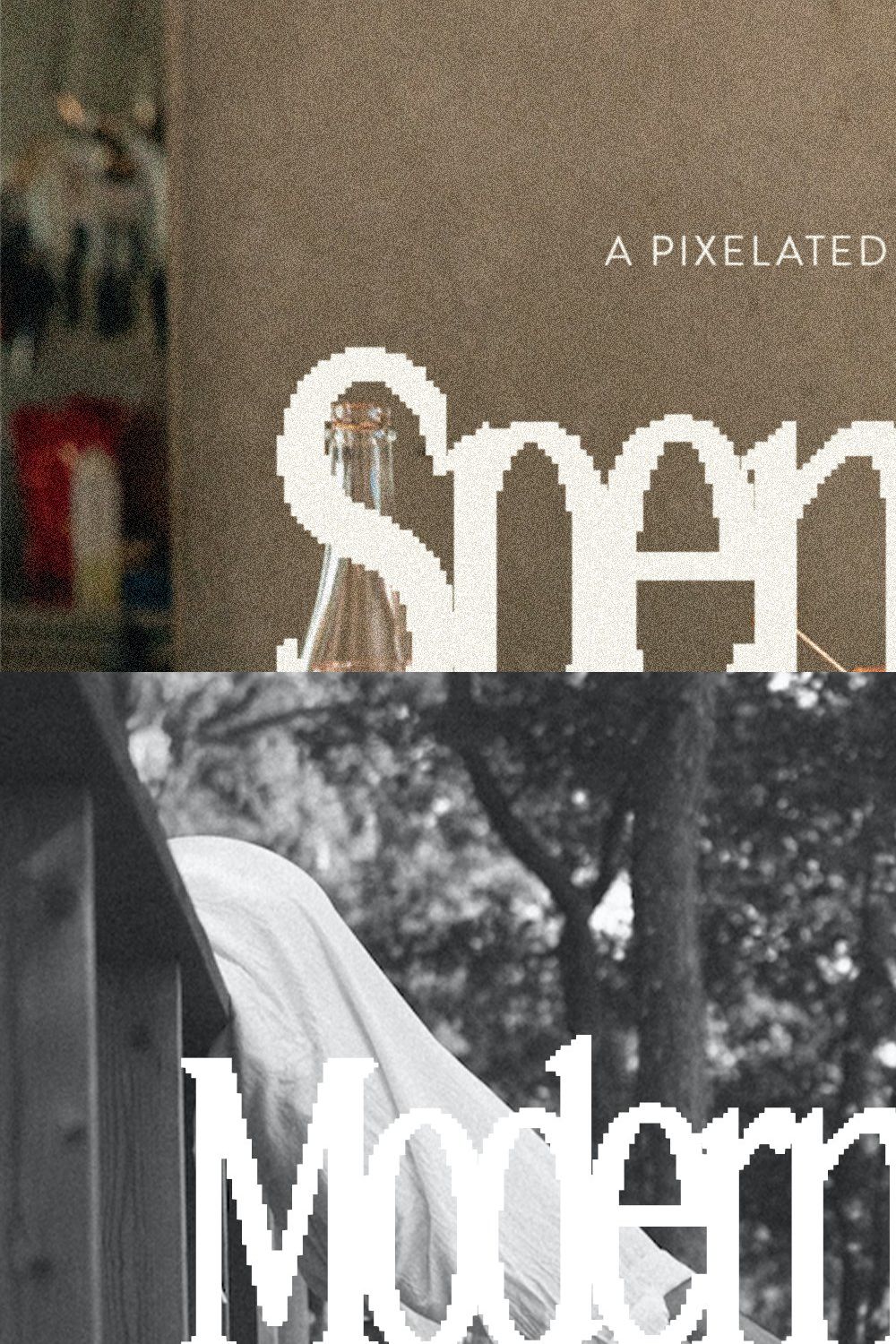 Spencer | A Pixelated Font pinterest preview image.