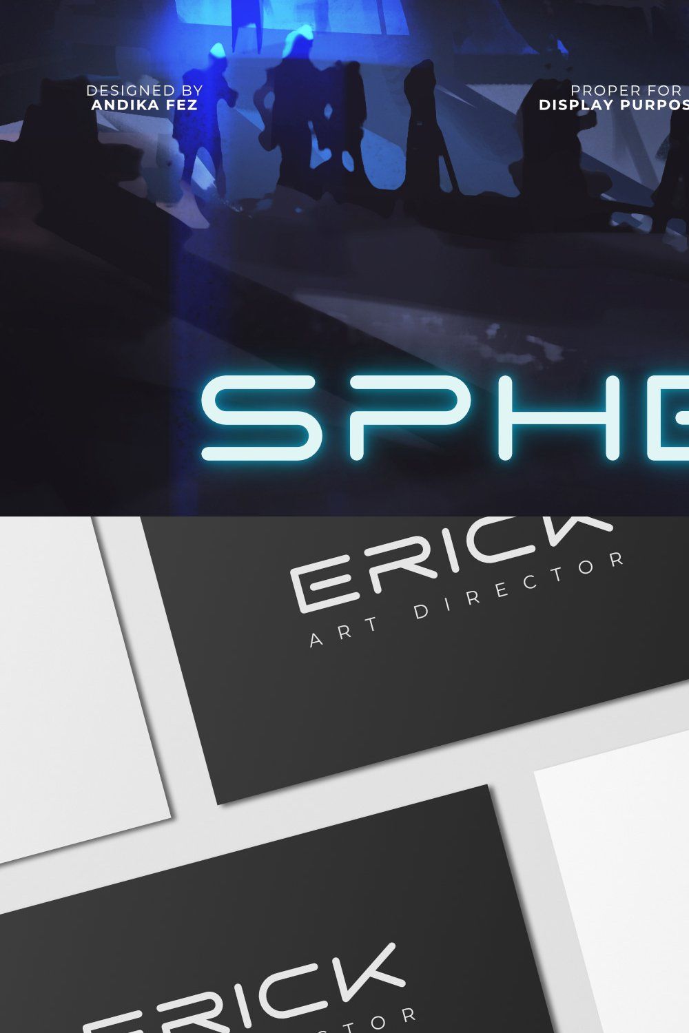 SPHERE | SCI-FI FONT pinterest preview image.