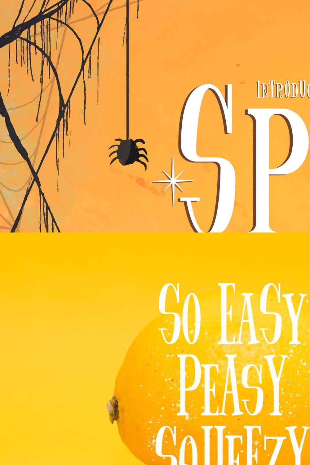 Spider King - Bouncy Serif Font pinterest preview image.