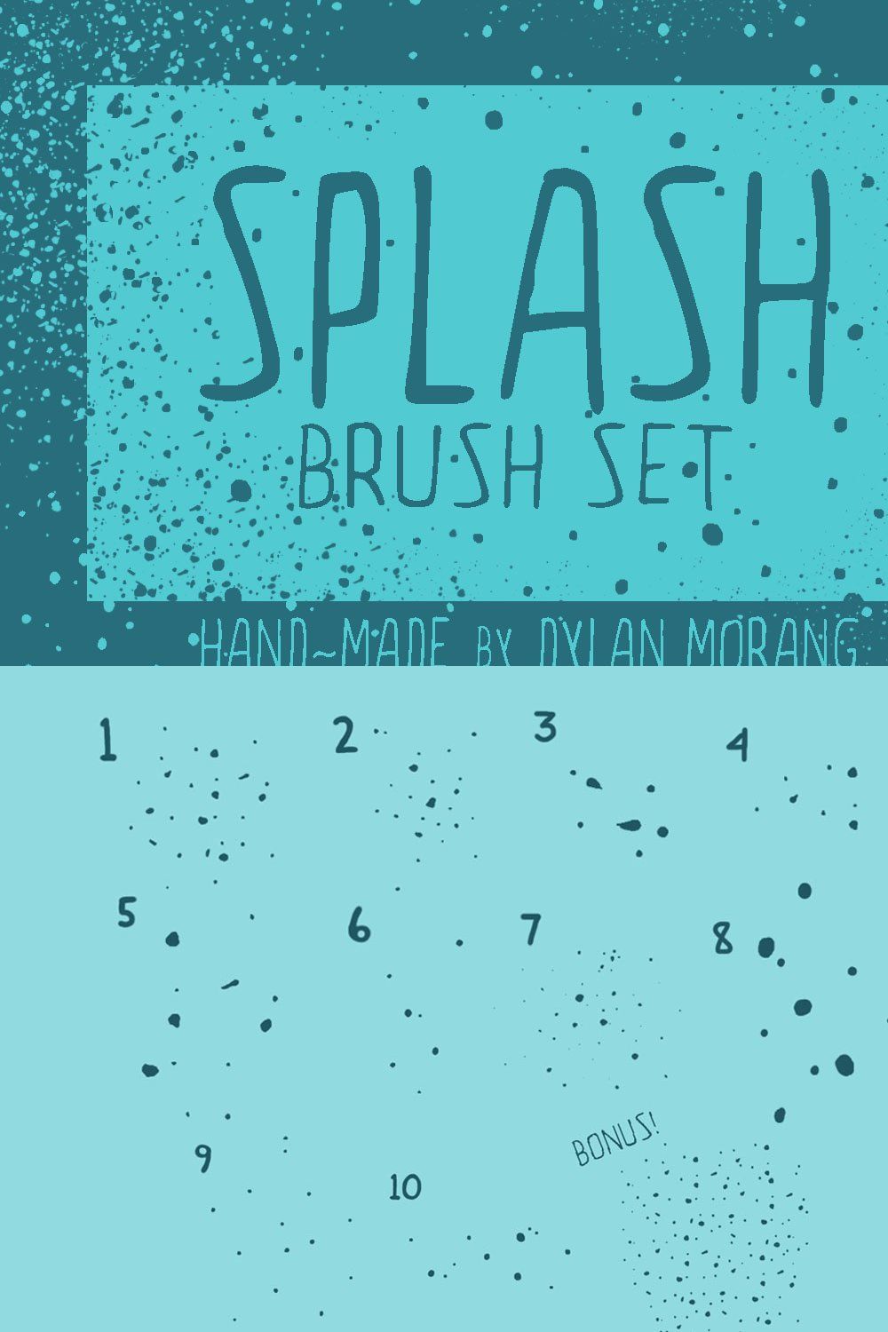 SPLASH brush set pinterest preview image.
