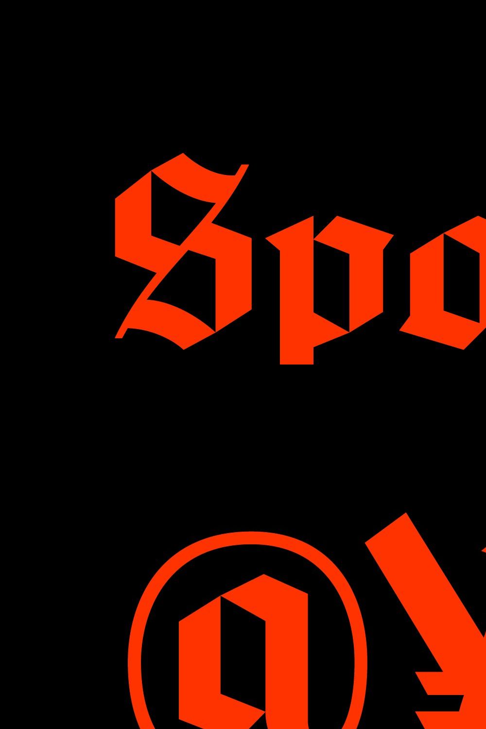 Spoke - Blackletter Typeface pinterest preview image.