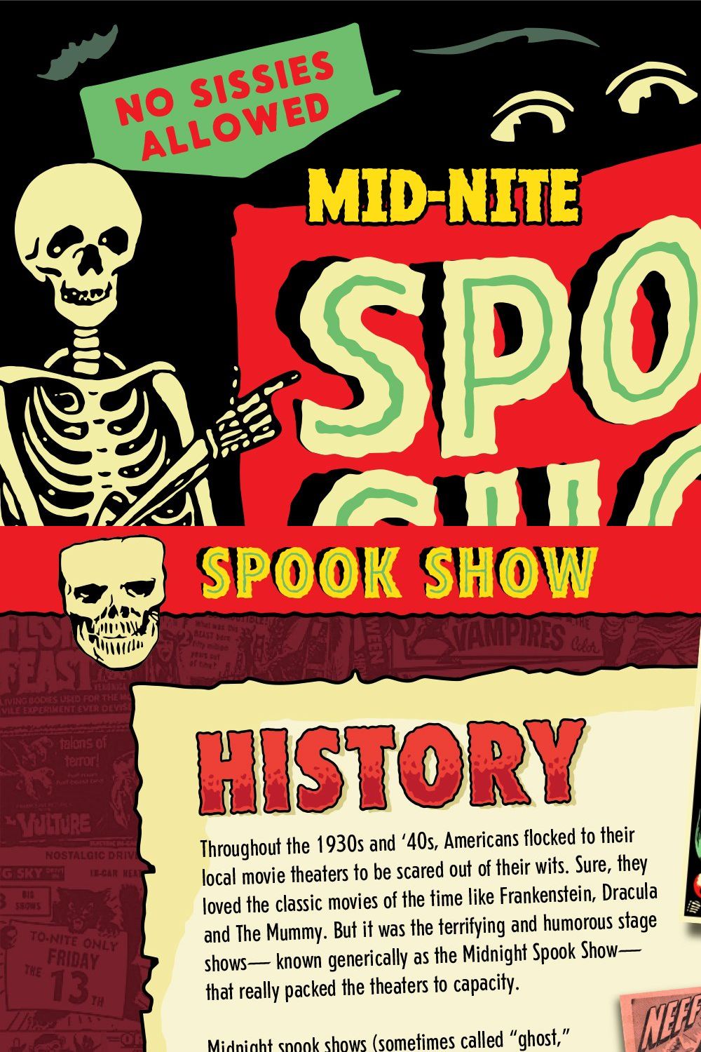 Spook Show Poster Font & Art Bundle pinterest preview image.