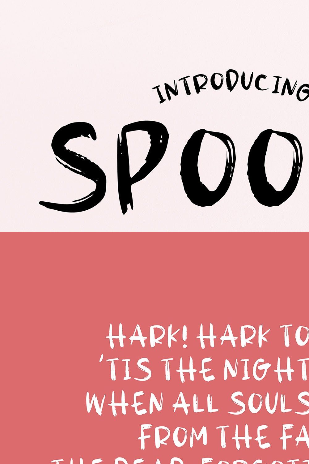 SPOOKY a Halloween Brushed .OTF Font pinterest preview image.