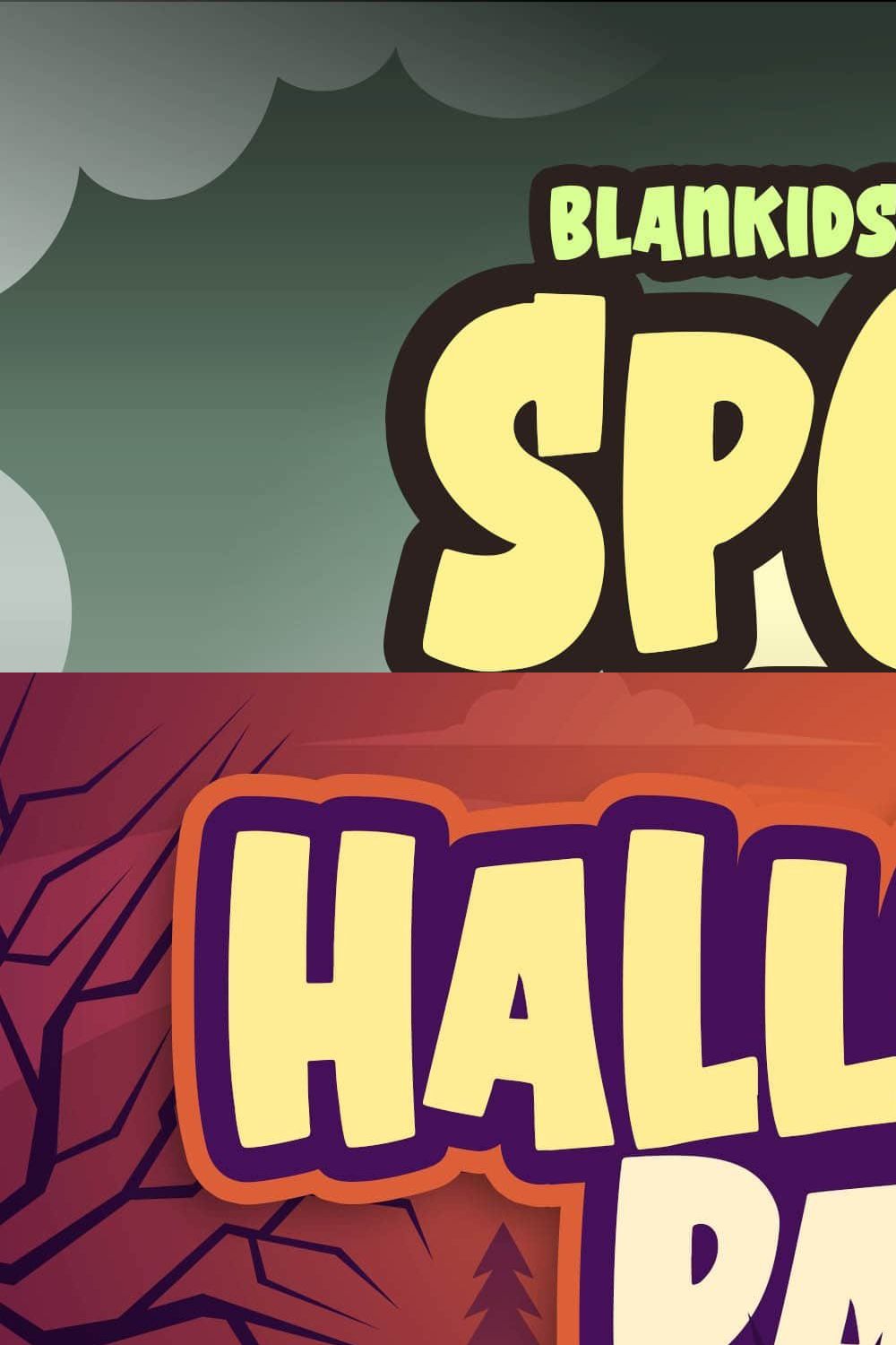 Spooky Cartoon a Playful Scary Font pinterest preview image.