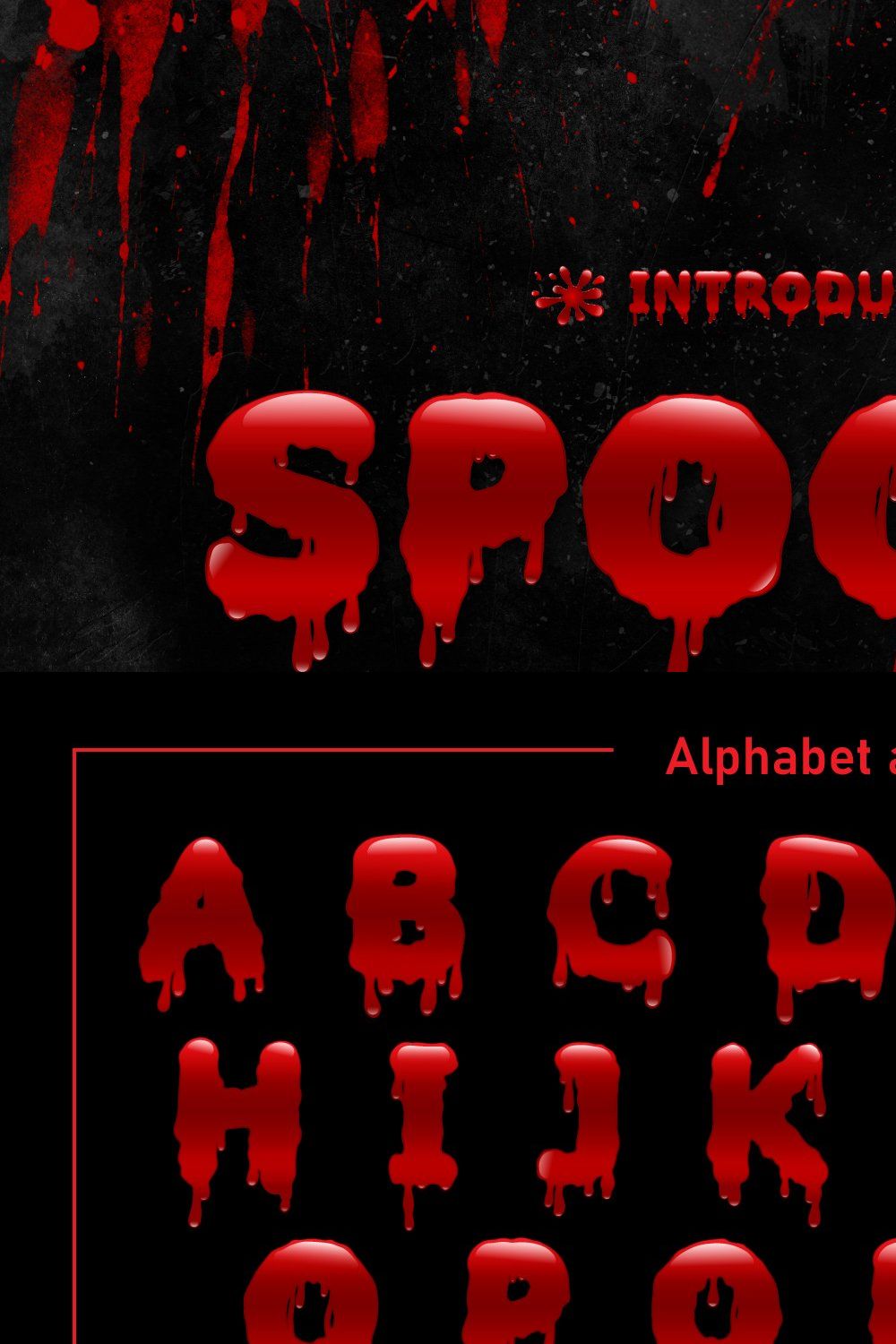 Spooky Color Fonts pinterest preview image.