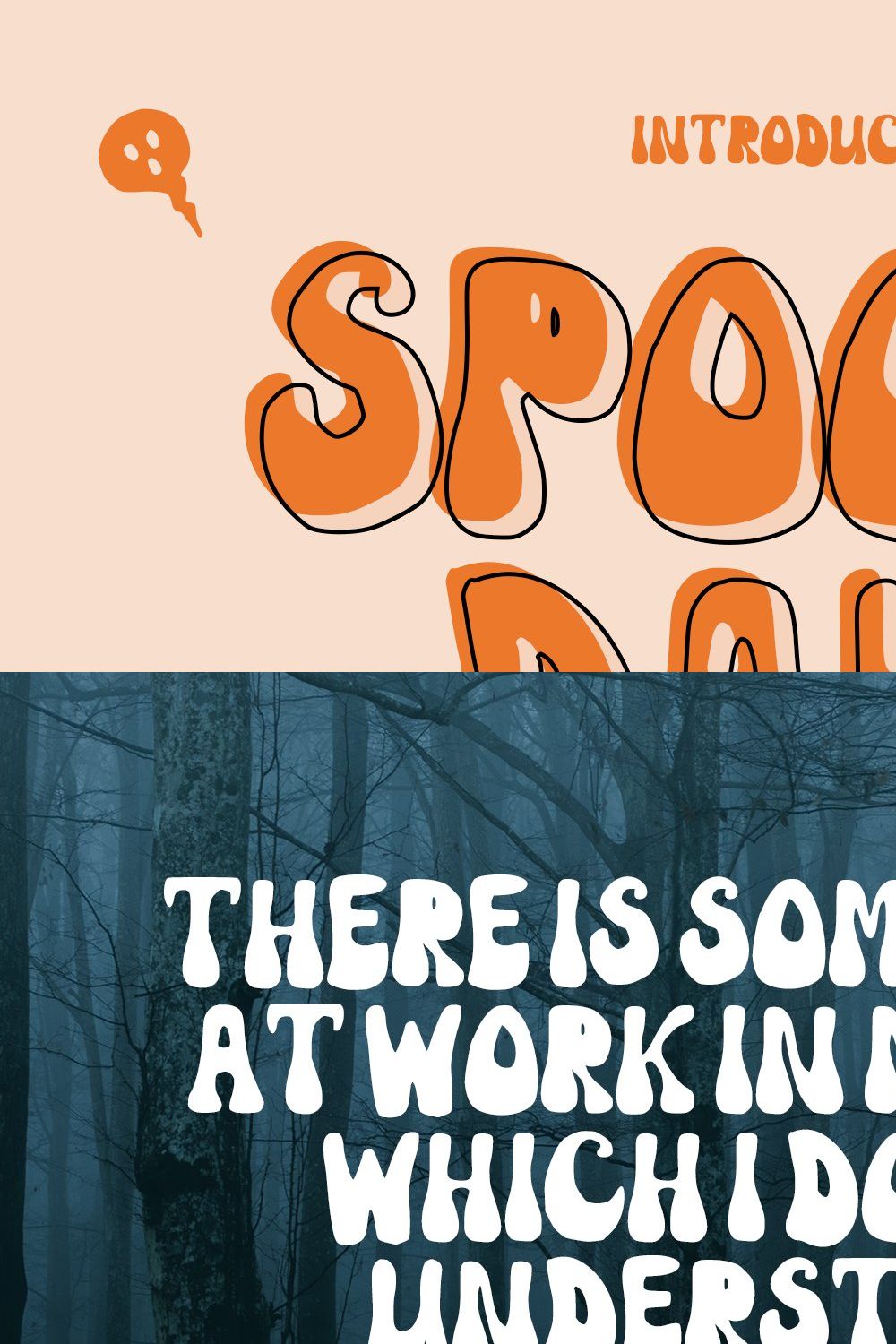 Spooky days Font pinterest preview image.