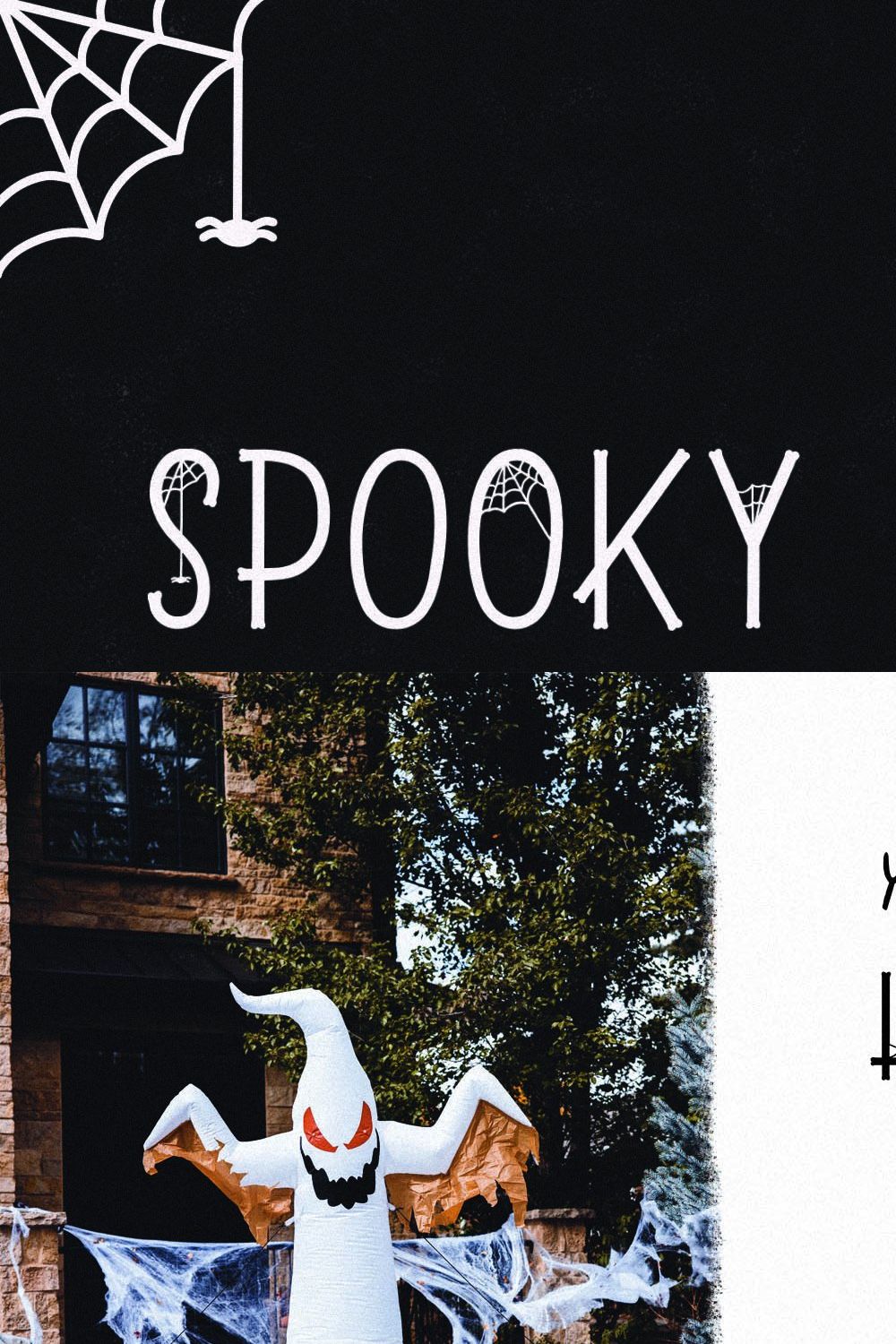 Spooky Party - a cute Halloween font pinterest preview image.
