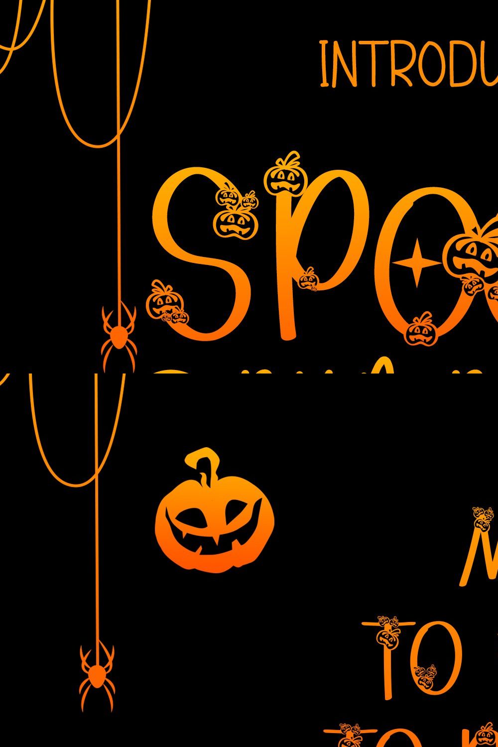 Spooky Pumpkin | Halloween Font pinterest preview image.