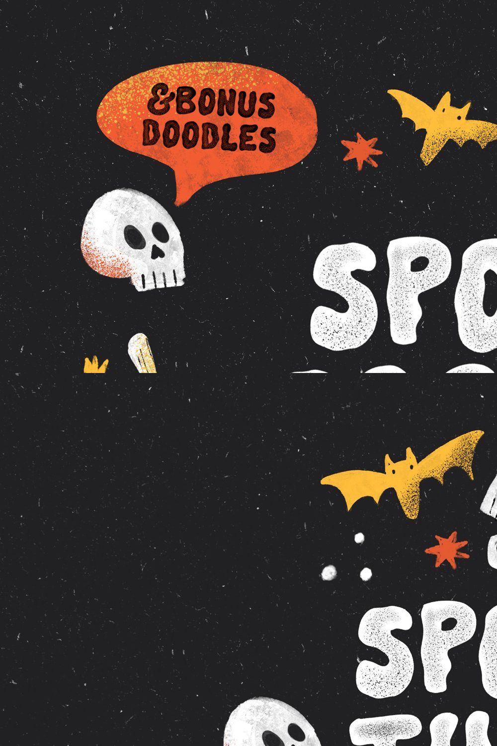 Spooky Society SVG Font pinterest preview image.