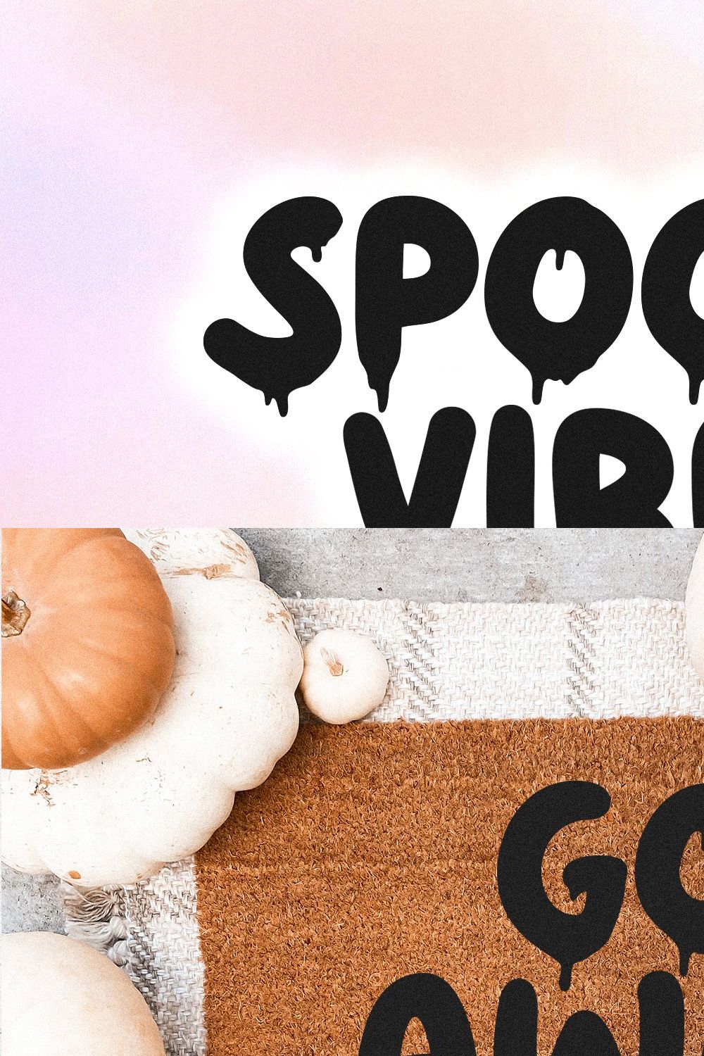 Spooky Vibes | Spooky Dripping Font pinterest preview image.