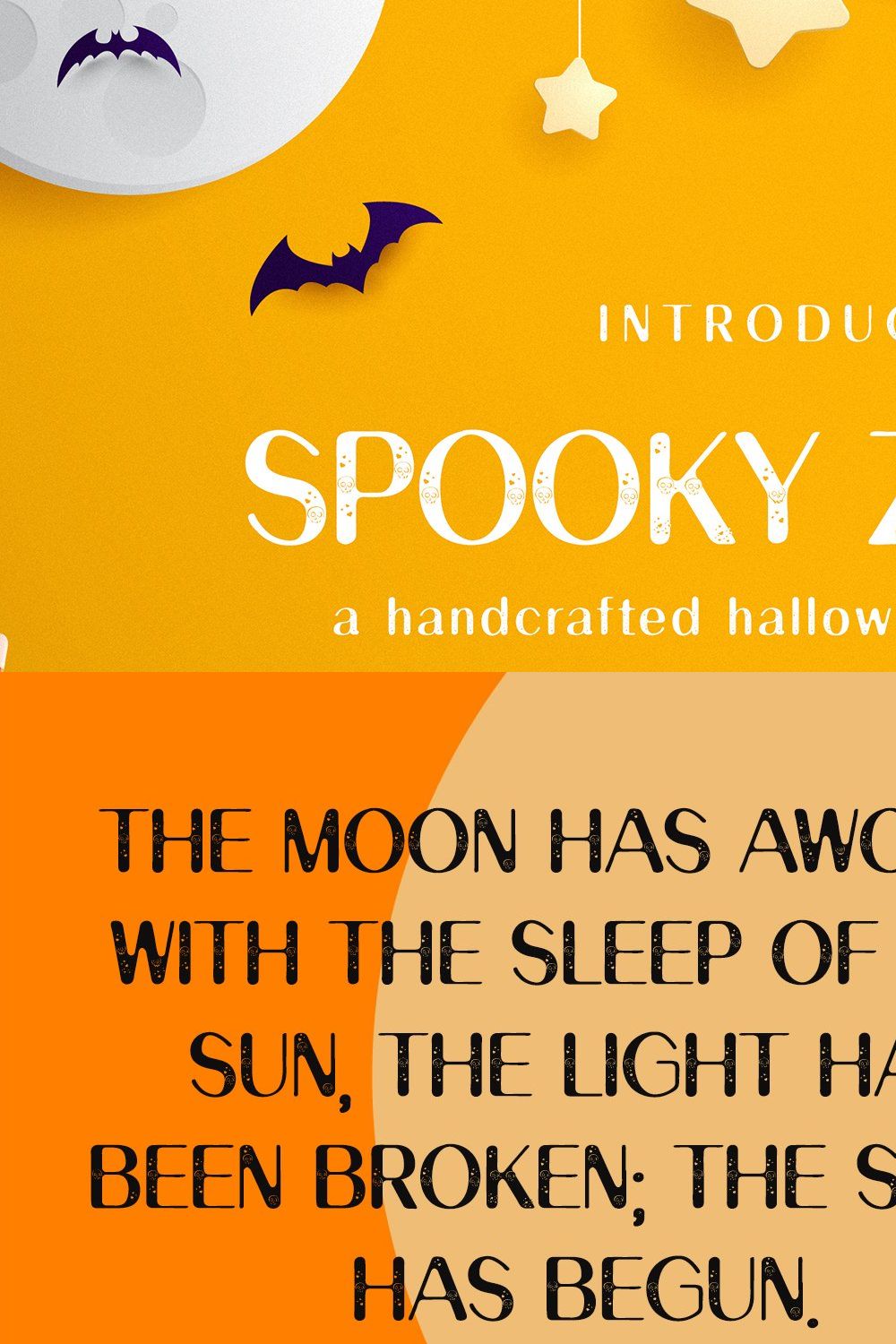 Spooky Zombie Display Font pinterest preview image.