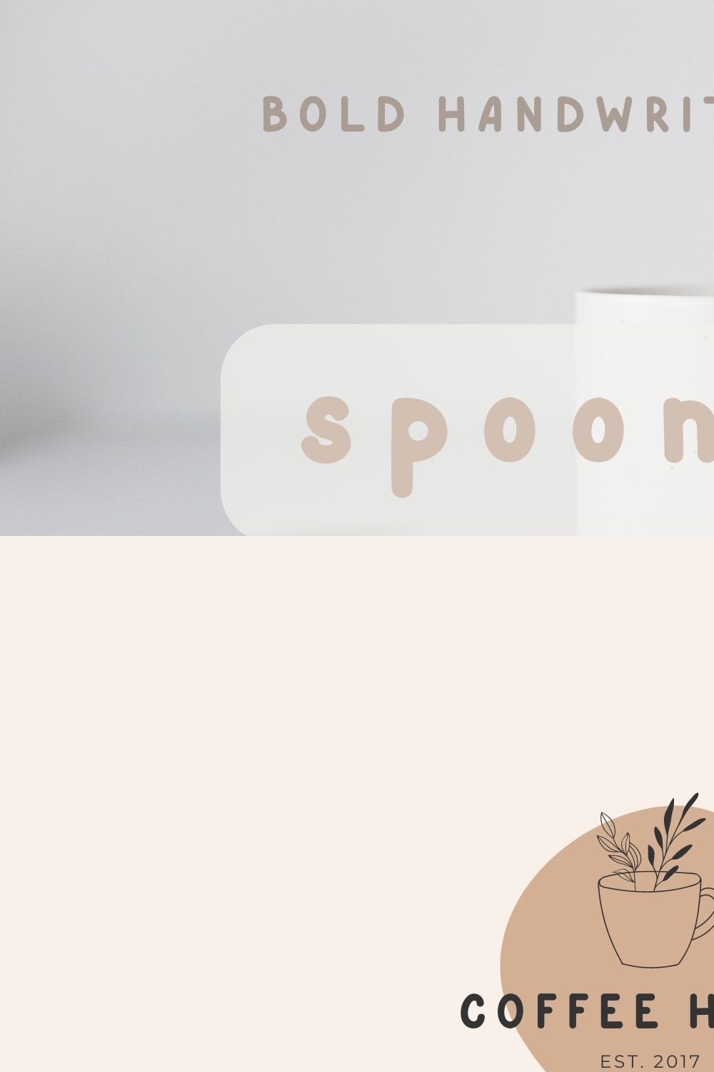 Spoonery Bold Handwritten Font pinterest preview image.