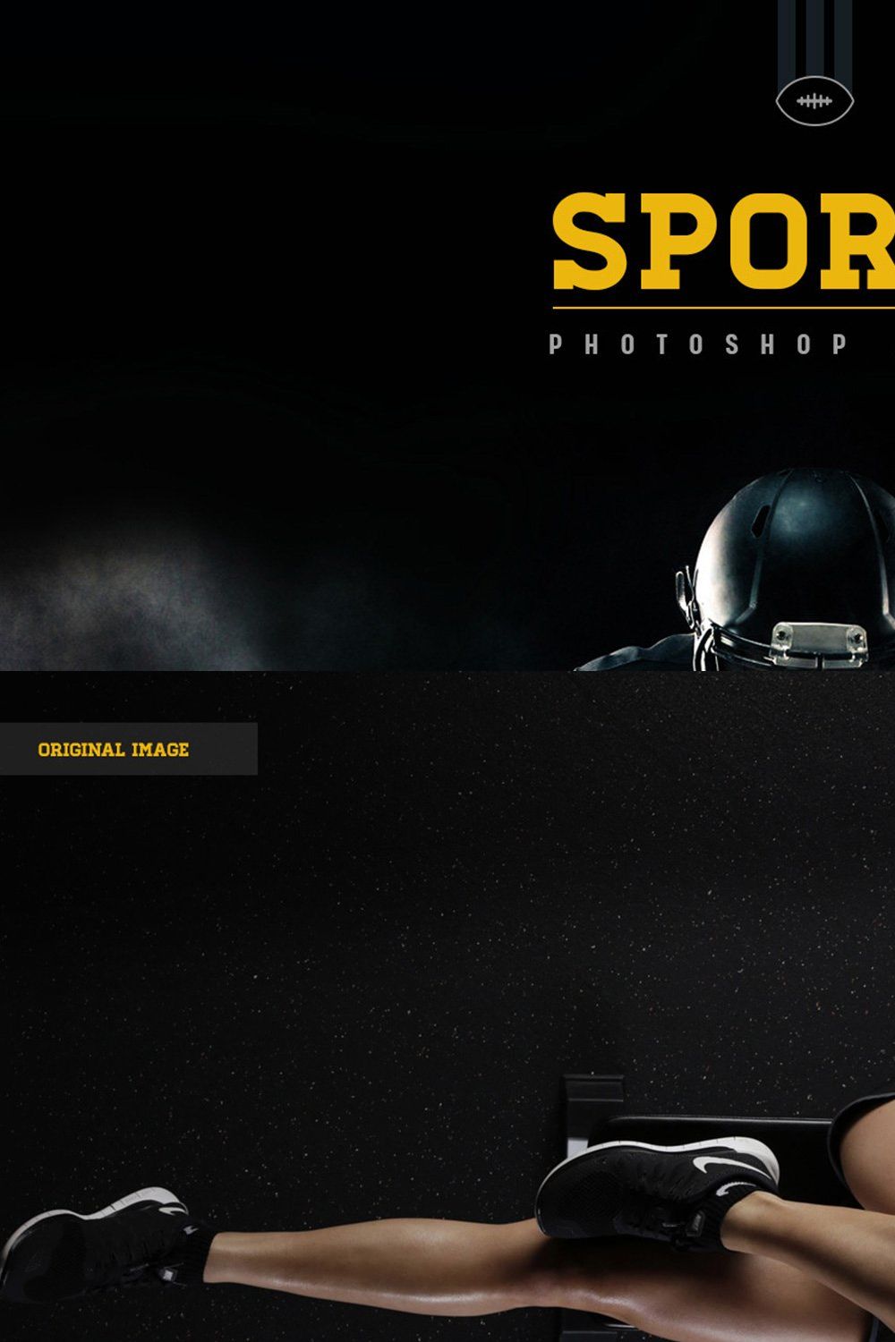 Sports Photoshop Action pinterest preview image.